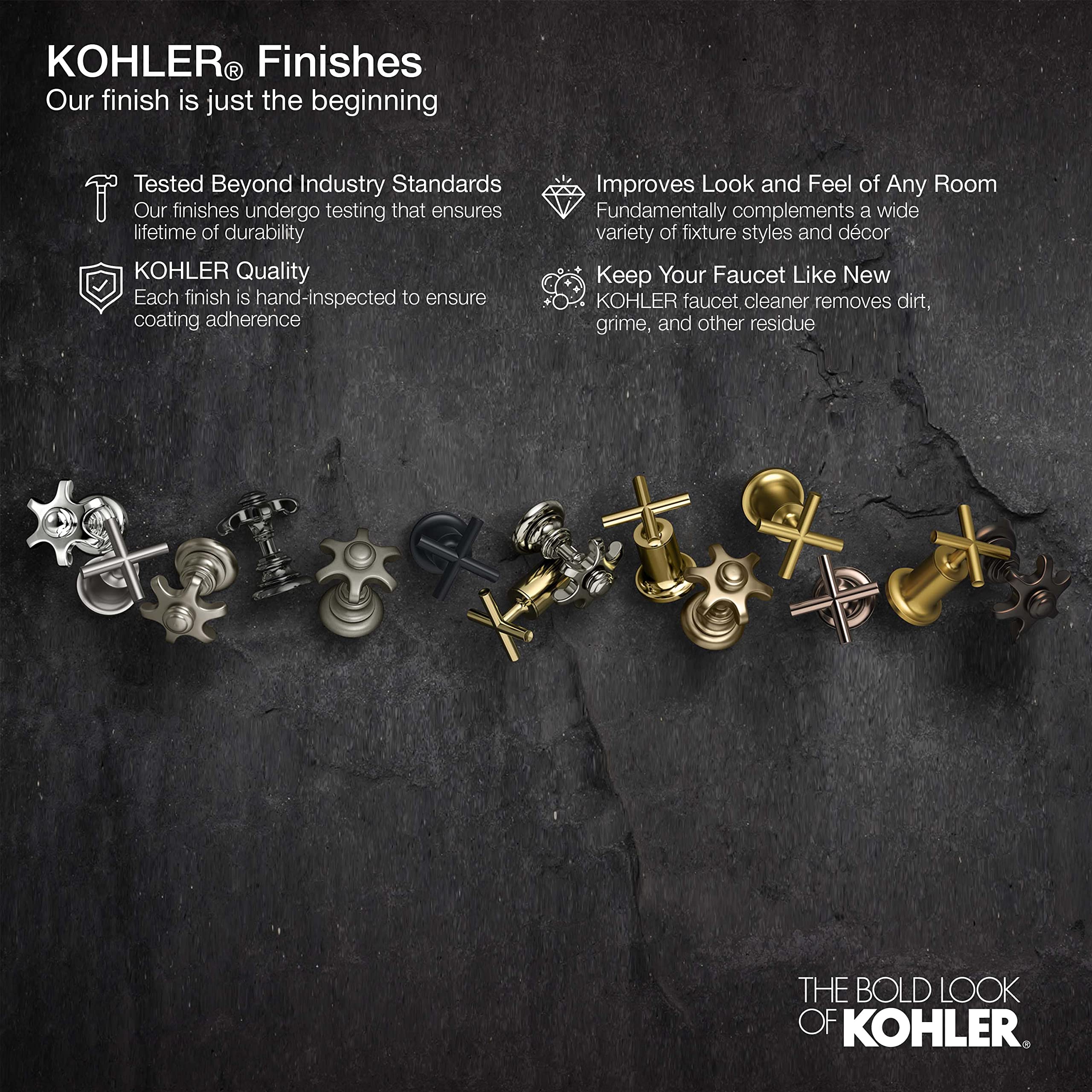 KOHLER SIMPLICE® Laundry Faucet - High-Qundry Utility Sink Faucet for Laundry Room, Basement & Utility Areas | Durable Stainless Steel Construction | Perfect for Washing Machines & Deep Cleaning Tasks