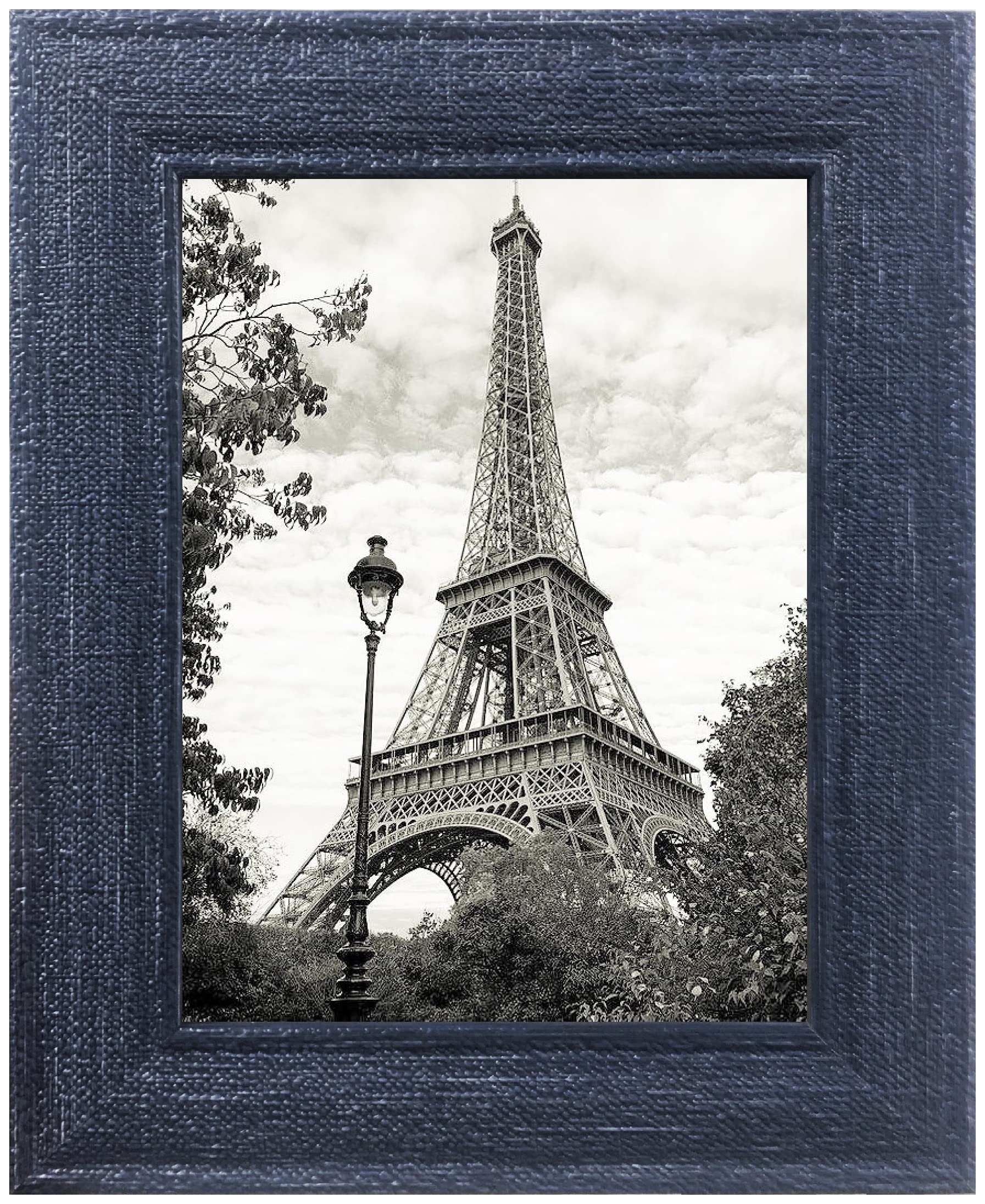 5x7 Distressed Blue Wood Picture Frame with Bumpy Texture - Harmony Frames for Wall & Tabletop Display | Perfect for Gallery Walls, Home Decor & Gift Giving