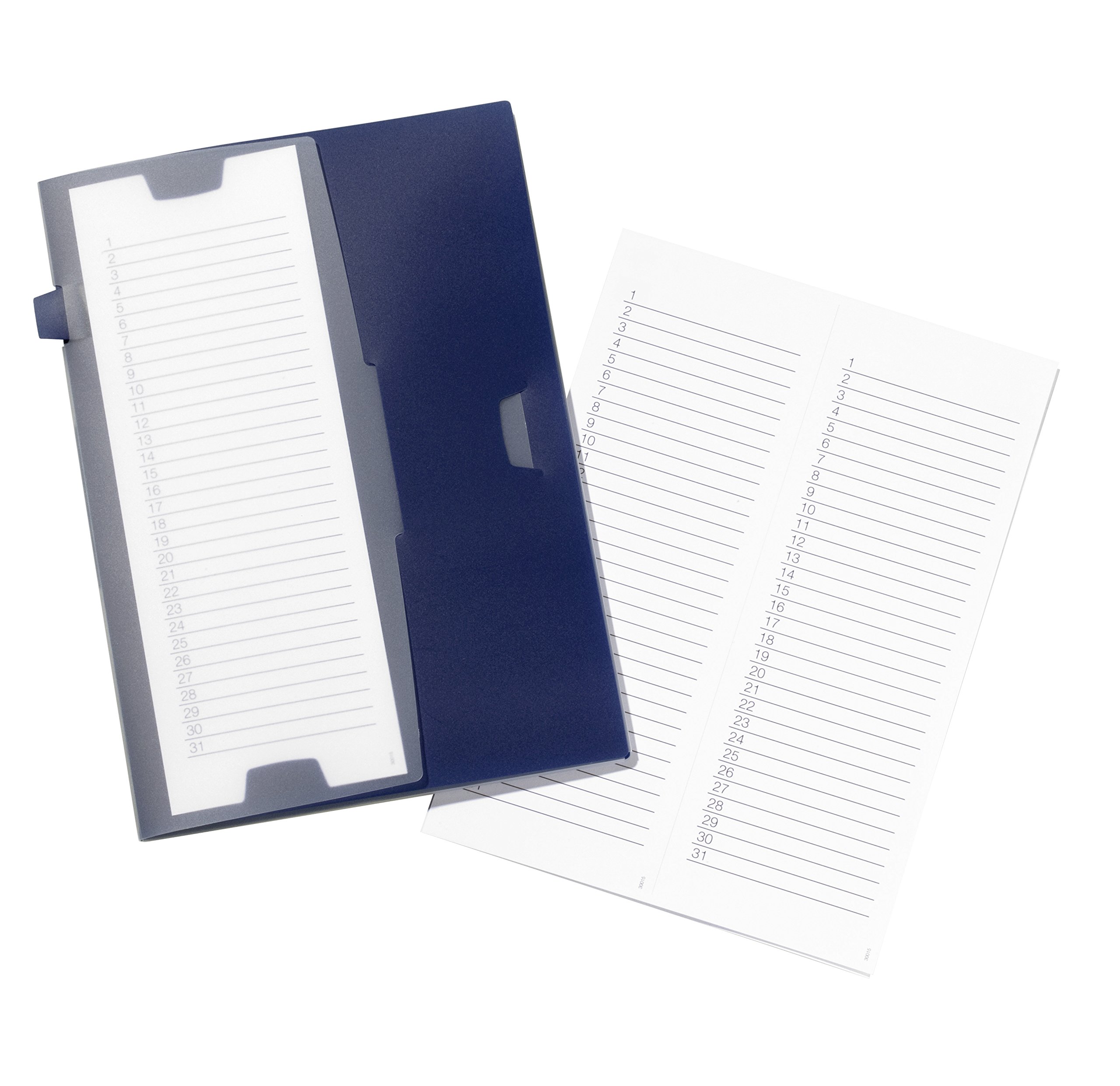 Durable Polypropylene Project File with Timer - DIN A4 Size, Dark Blue - Perfect for Office Organization & Document Storage