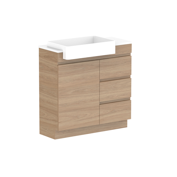 ADP Glacier Pro Semi Recessed Vanity Set with Solid Surface Top - 24
