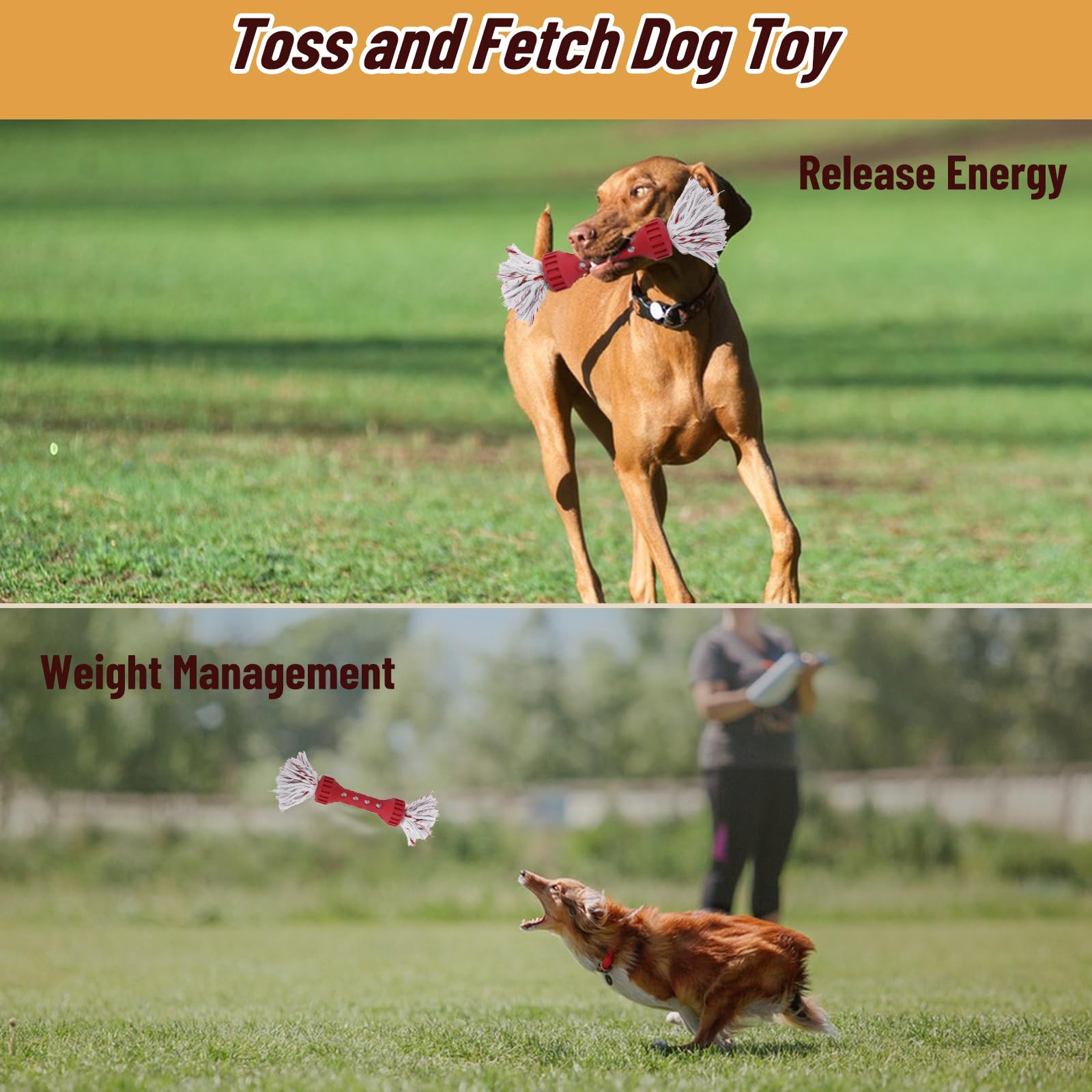 Durable Dog Rope Toys for Aggressive Chewers - Heavy Duty Tug of War & Fetch Toys for Medium/Large Dogs - Teething Chew Toys for Puppies & Adult Dogs - Outdoor Play & Indoor Boredom Buster - Perfect for Training, Exercise, and Bonding with Your Pet