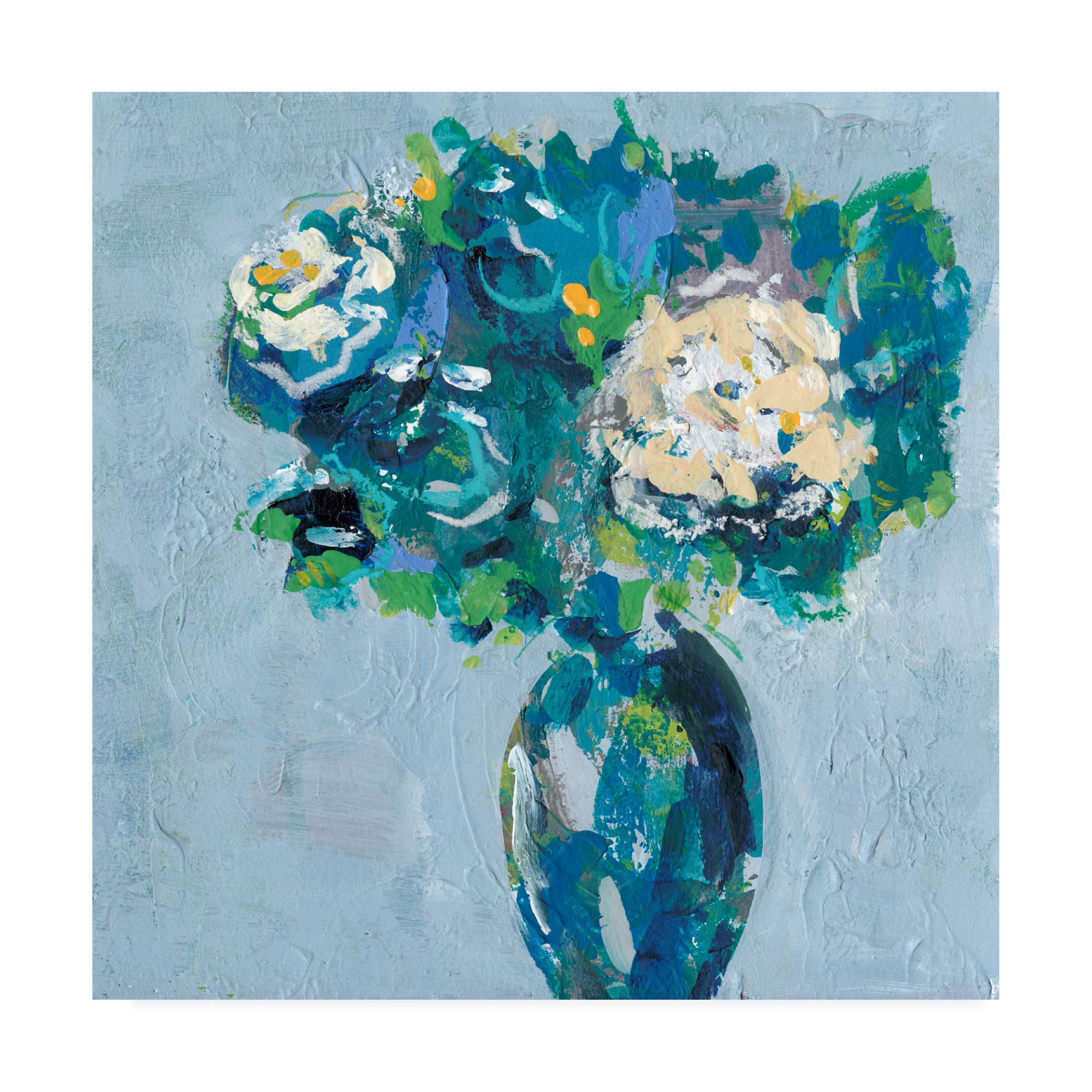Trademark Fine Art 18x18 Chaos Floral II by Regina Moore - Modern Abstract Floral Wall Art for Living Room, Bedroom & Office Decor