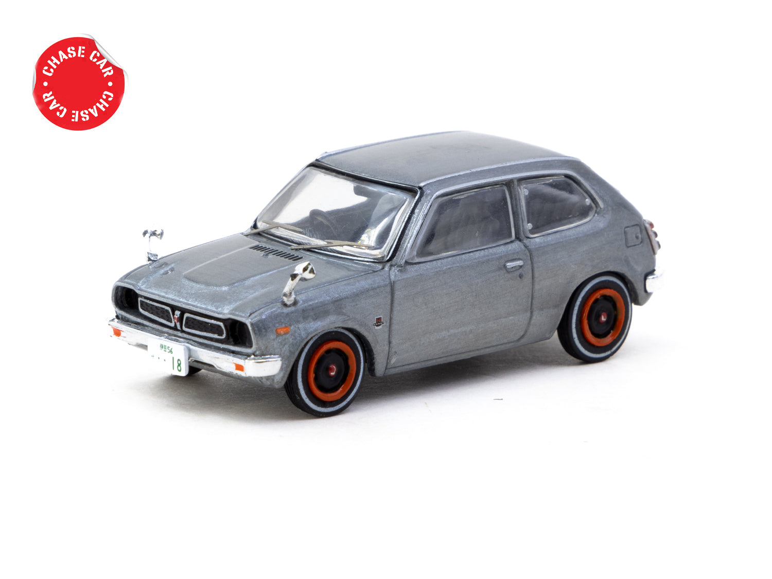 J Collection x Tarmac Works 1/64 Scale Honda Civic (SB1) Orange Diecast Model Car - COLLAB64 Series for Collectors & Racing Enthusiasts - Perfect for Display, Gifts & Diorama Scenes