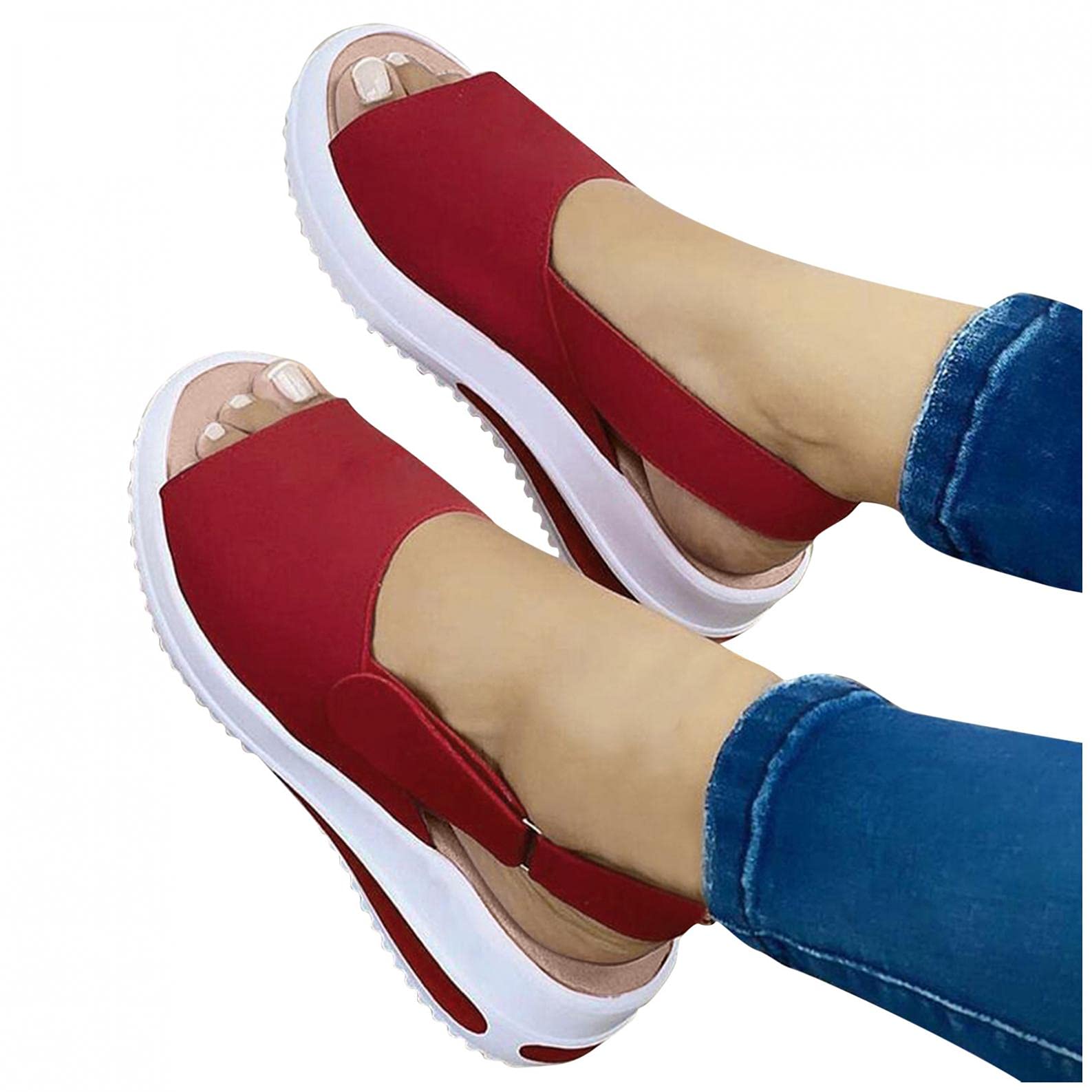 Women's Summer Sandals with Bowknot - Comfortable Platform Beach Shoes for Walking & Travel