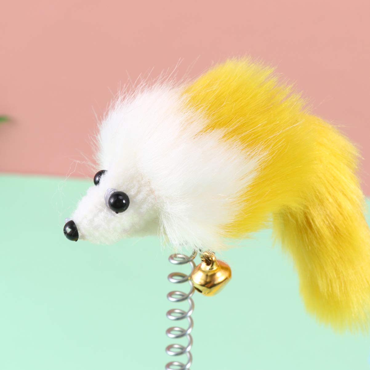 Balacoo Interactive Cat Toy Set - 1PC Plush Teaser Rod, Scratching & Spiral Spring Toy for Kittens - Fun Climbing & Playtime for Indoor Cats - Perfect for Play, Exercise & Bonding with Your Feline Friend