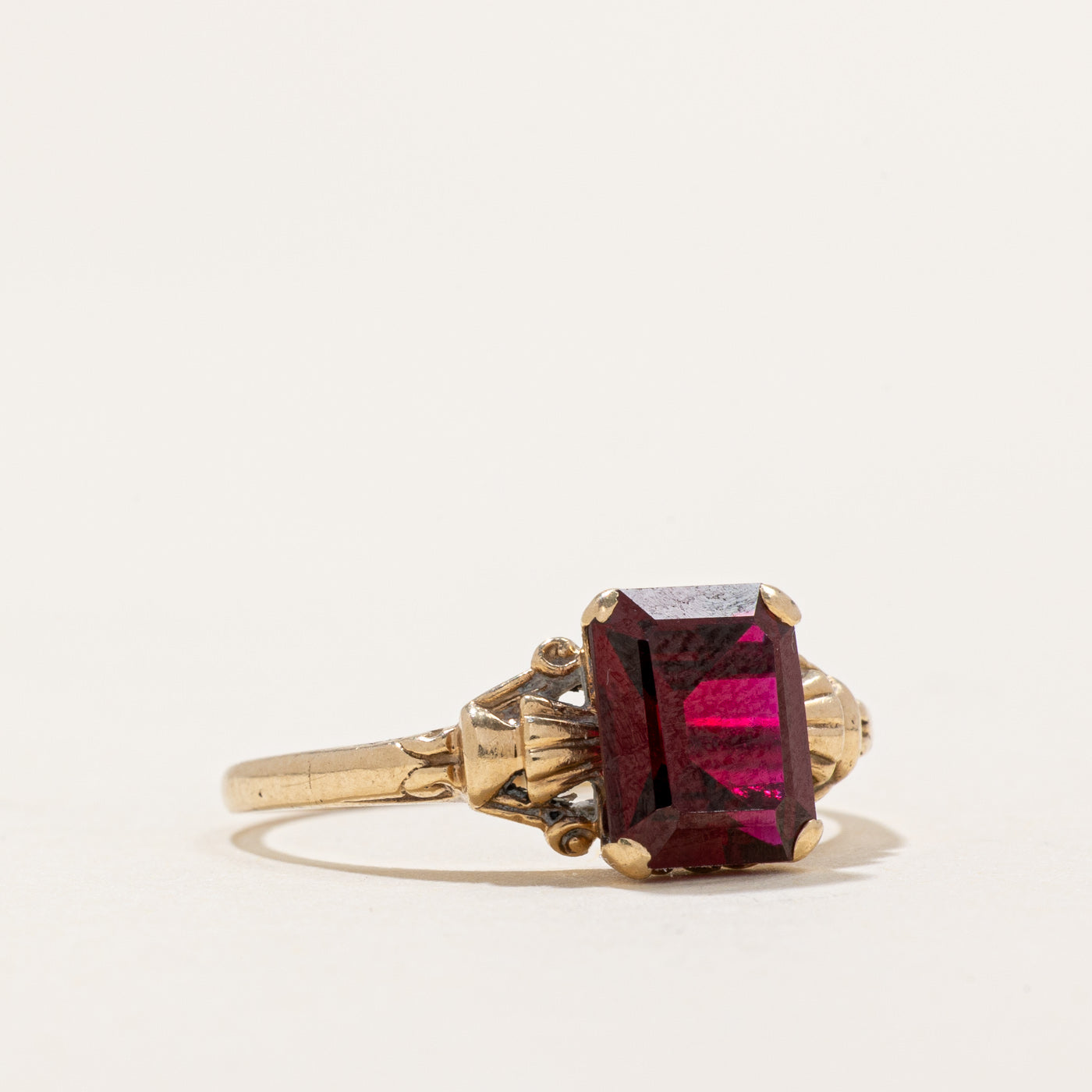 2.00ct Solitaire Synthetic Ruby Ring for Women - Size 6.5 | Elegant Engagement, Anniversary & Gift Jewelry | Perfect for Weddings, Parties & Special Occasions