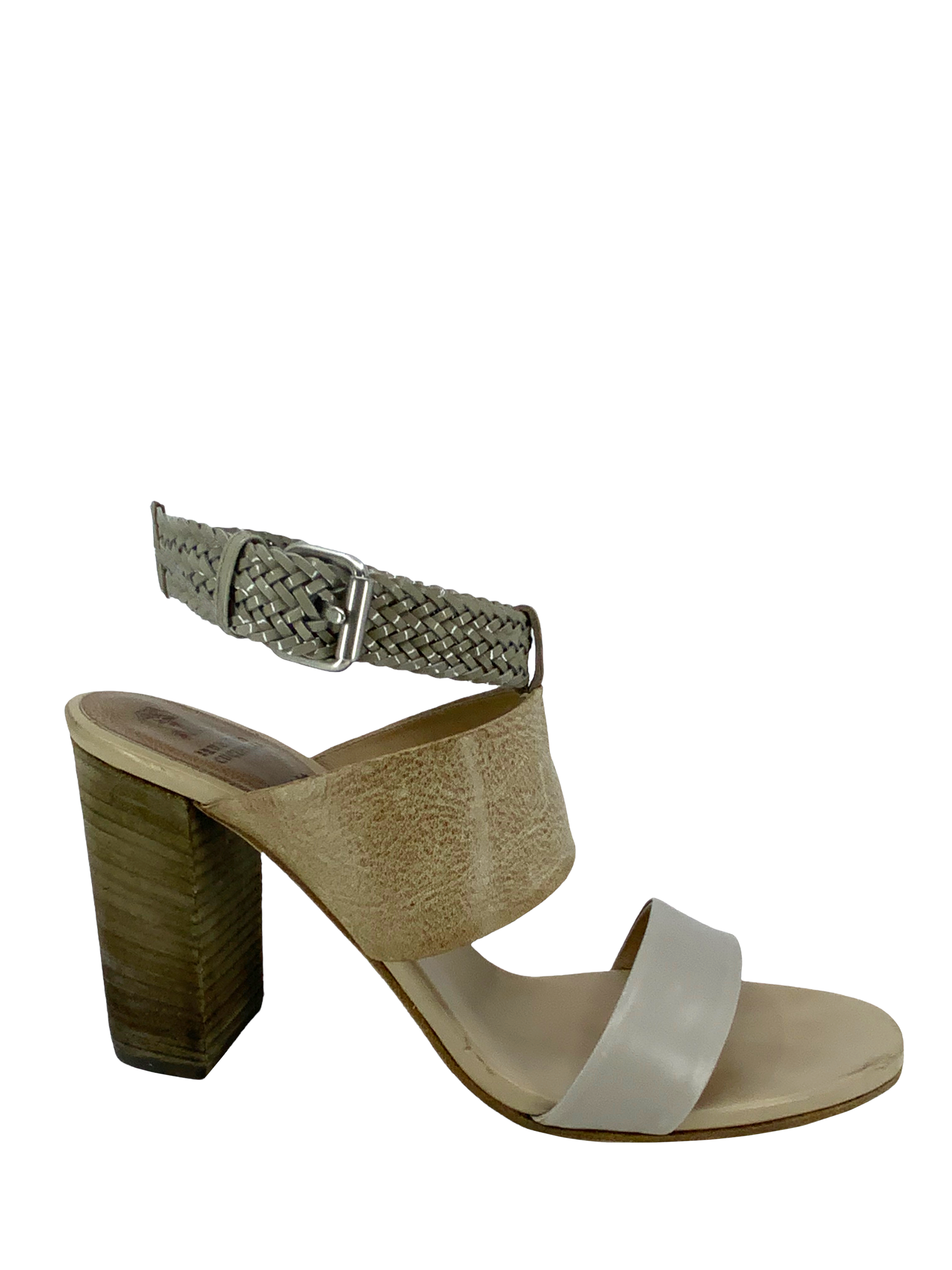 Brunello Cucinelli Women's Size 10.5 Braided Leather Ankle Strap Sandals - Luxury Comfortable Summer Dress Shoes for Weddings, Parties & Vacation Outfits