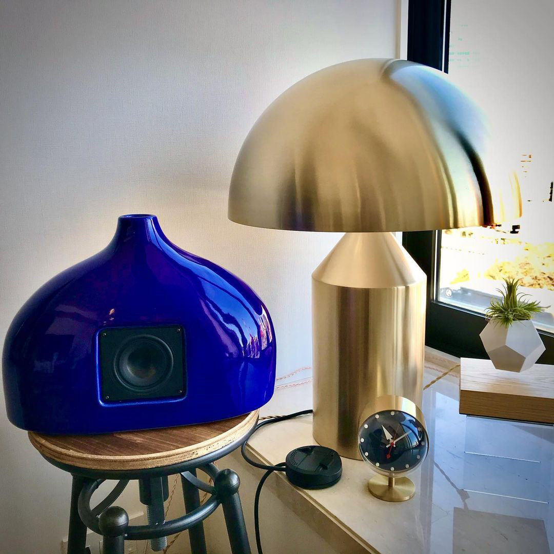Atollo Modern Metal Table Lamp - Minimalist Design for Living Room, Bedroom & Office - Dimmable LED Desk Light for Home Decor & Workspace Lighting