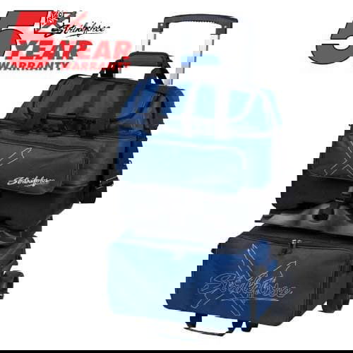 KR Strikeforce Hybrid X 4 Ball Roller Navy Bowling Bag - Durable & Spacious Bowling Accessory for Tournaments & League Play - Perfect for Pro & Amateur Bowlers