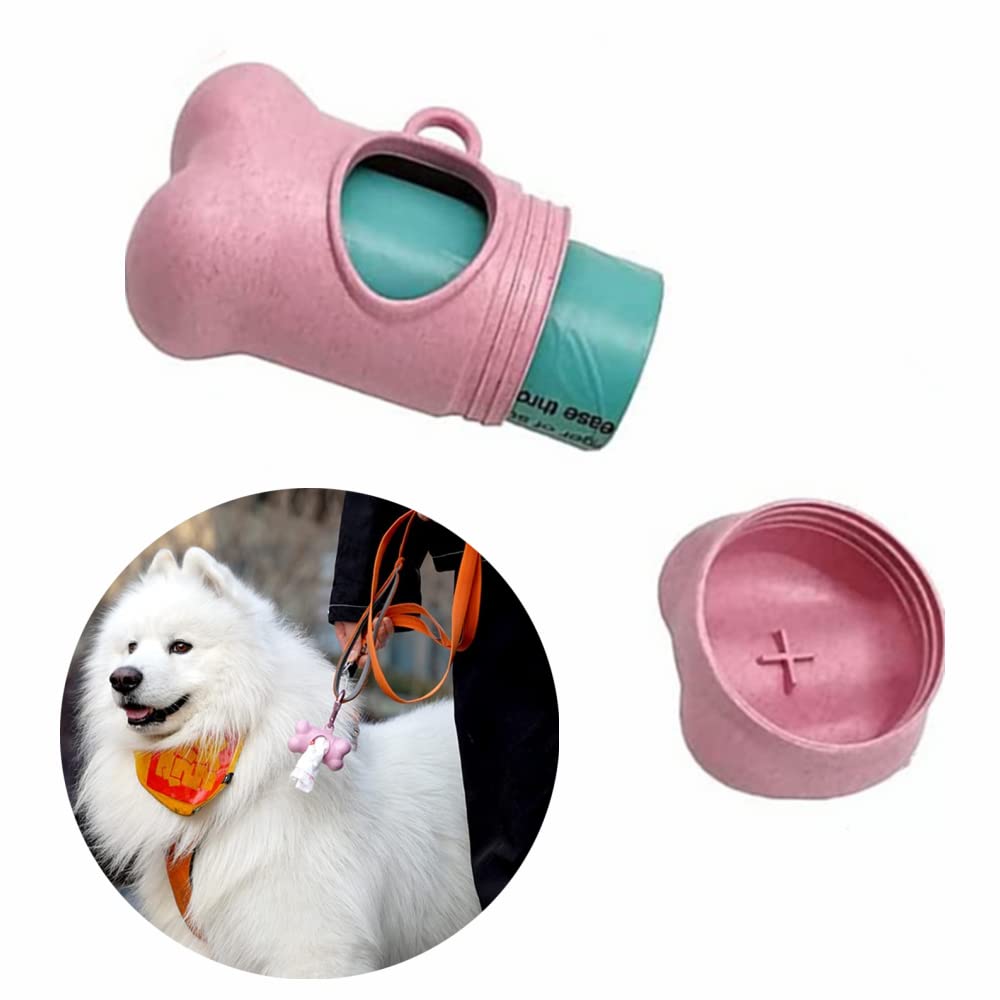 1Pc Bone-Shaped Dog Poop Bag Holder - Portable Biodegradable Waste Bag Dispenser with Clip for Dogs - Perfect for Walking, Hiking & Outdoor Pet Cleanup