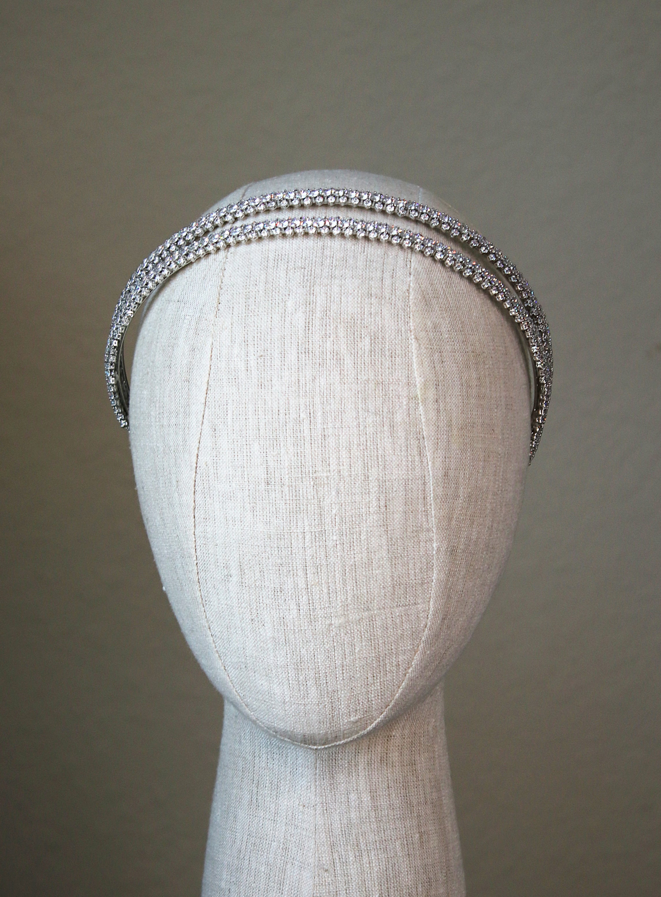 CONRAD Simulated Diamond Headband - Elegant Rhinestone Hair Accessory for Women | Perfect for Weddings, Parties & Special Occasions