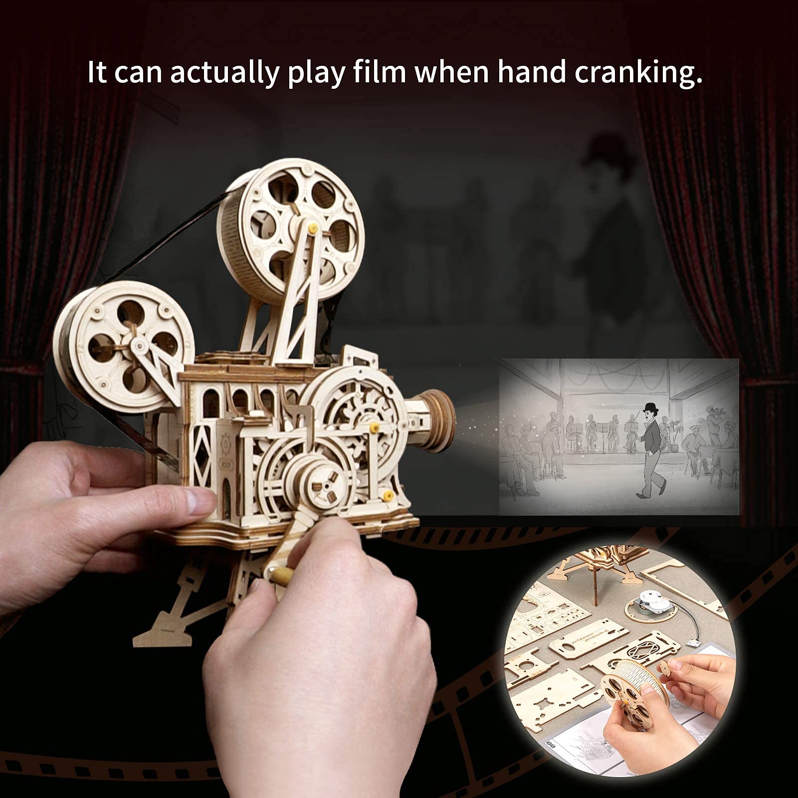 ROKR Wooden 3D Puzzle Marble Run Mechanical Model Kit - DIY Self-Assembly Brain Teaser for Adults & Teens - STEM Educational Toy for Home Office Decor & Stress Relief