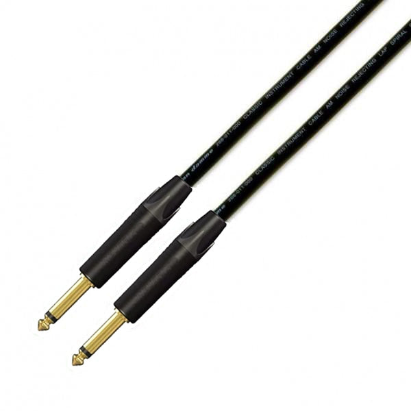 Van Damme Pro Guitar Lead Gold - High-Quality Instrument Cable for Professional Musicians - Perfect for Live Performances, Studio Recording, and Home Practice