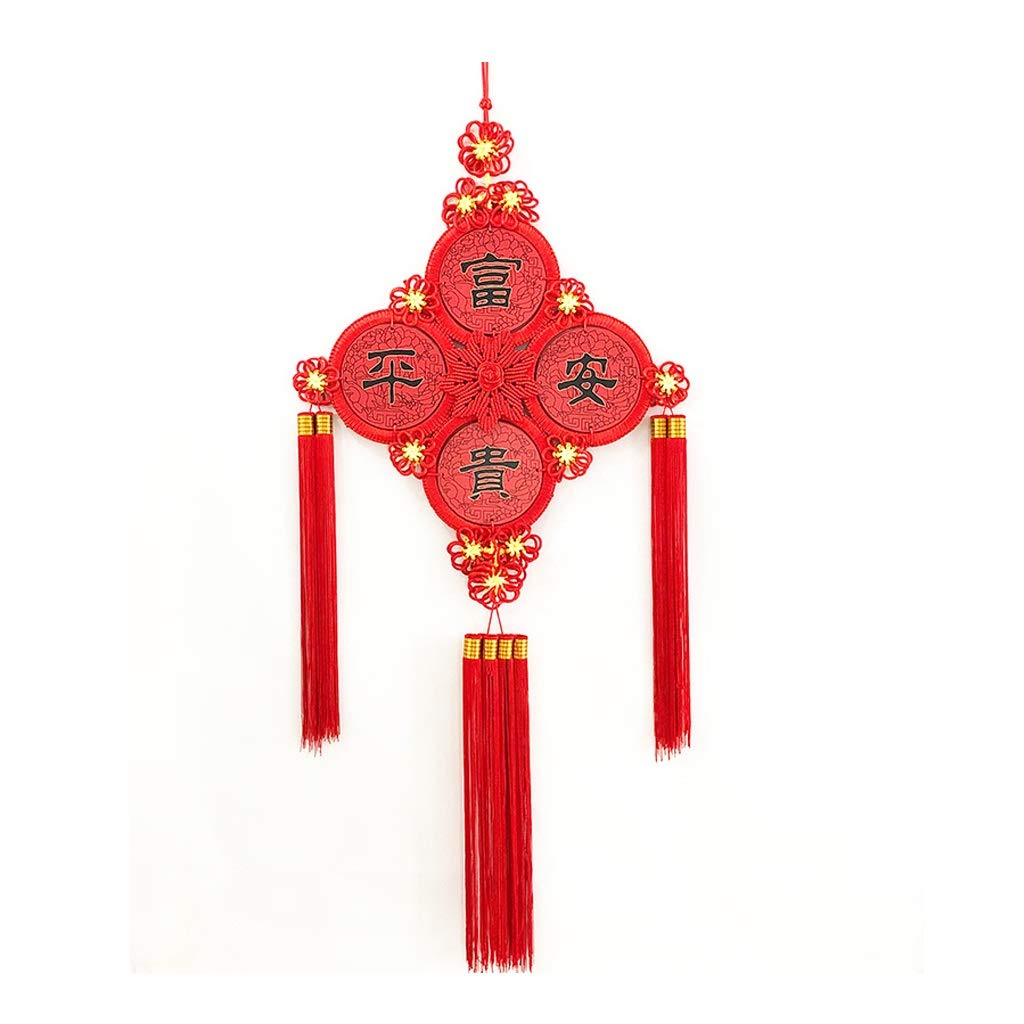 Chinese New Year Red Tassel Pendant - Spring Festival Home Decor for Good Luck, Wall Hanging for Living Room, Restaurant & Office Decoration | Feng Shui Gift for Housewarming & Holiday Celebrations