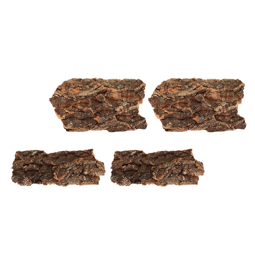4 Pcs Reptile Bark Decor - Pet Terrarium Climbing Platform for Rainforest Habitat