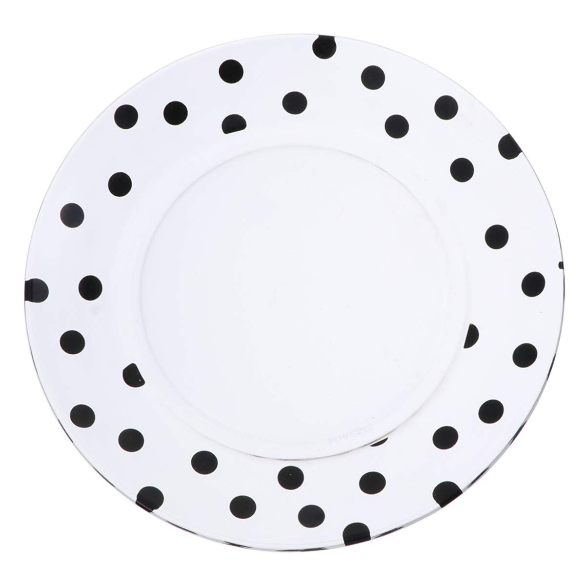 Hemoton Clear Glass Plate Set - 1PC Dot Glass Dish for Fruits, Salads, Ice Cream & Desserts | Durable & Elegant Glass Dinner Plates | Perfect for Home Dining, Parties & Restaurant Use