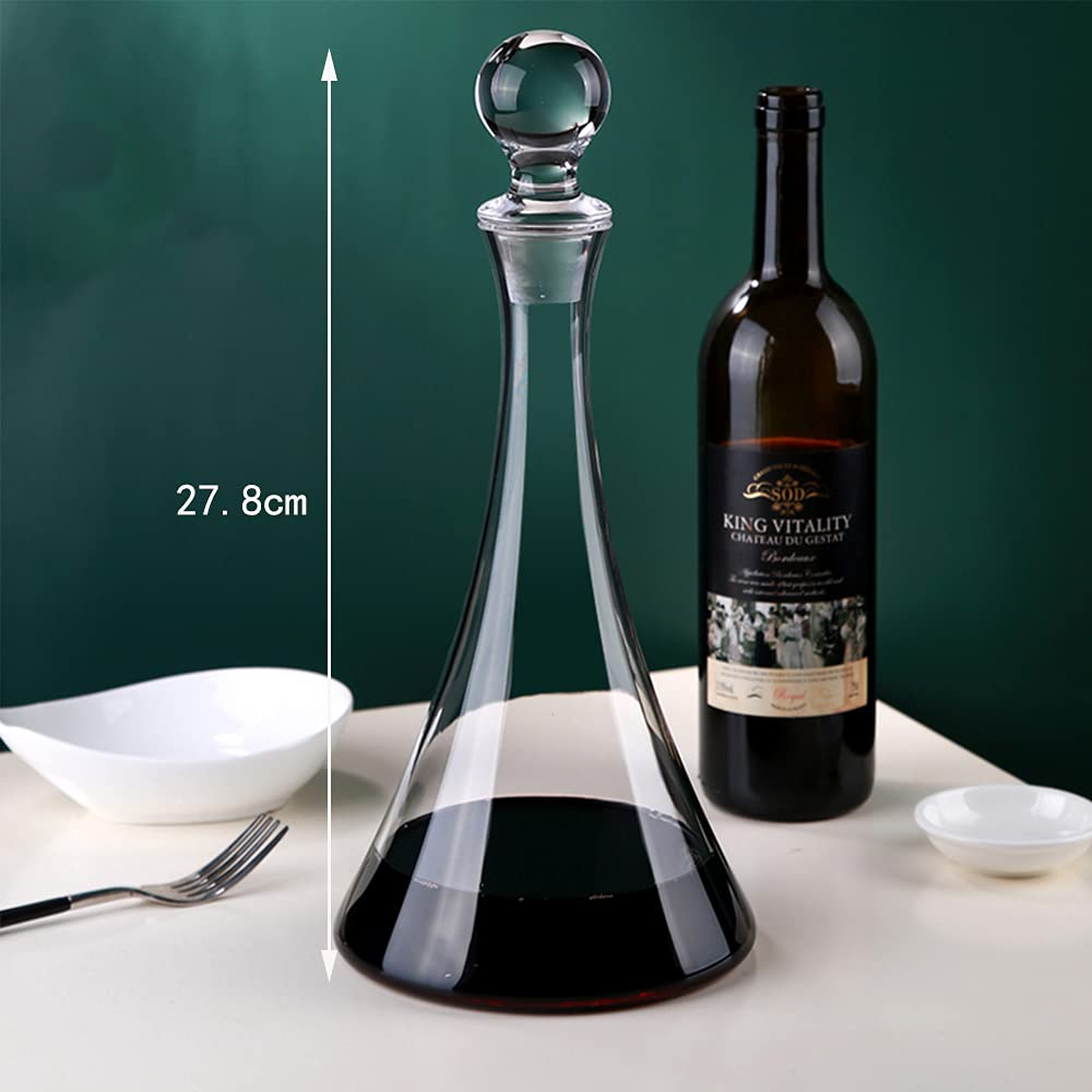 Premium Wine Decanter Aerator - 1200ml Elegant Glass Carafe for Red Wine, Whiskey & Bourbon | Enhances Flavor & Aroma | Perfect for Dinner Parties, Gifts & Home Bars