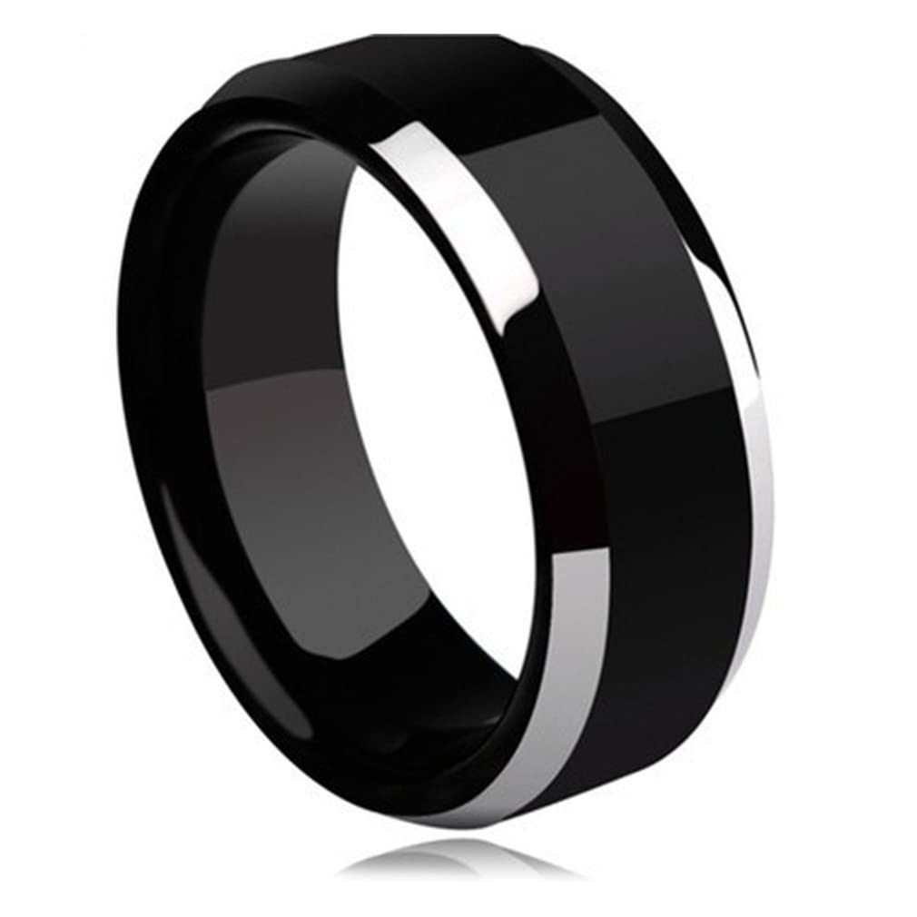 Tungsten Steel Ring for Men - Durable Black Wedding Band, Fashionable & Hypoallergenic Jewelry for Everyday Wear, Gifts & Special Occasions