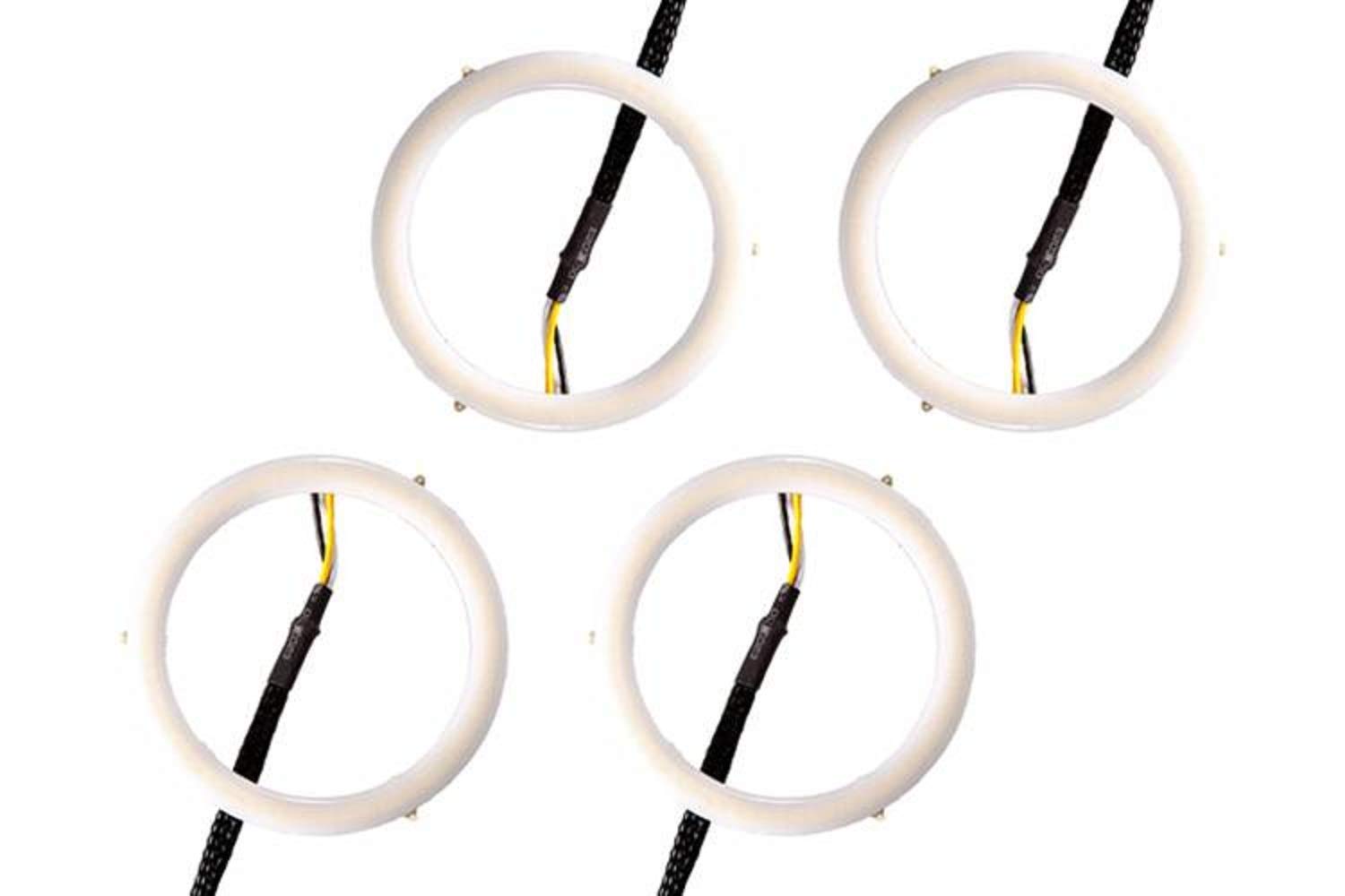Halo Lights LED 70mm Amber Four Diode Dynamics - Perfect for Car, Truck, Motorcycle & Off-Road Vehicle Lighting Upgrades