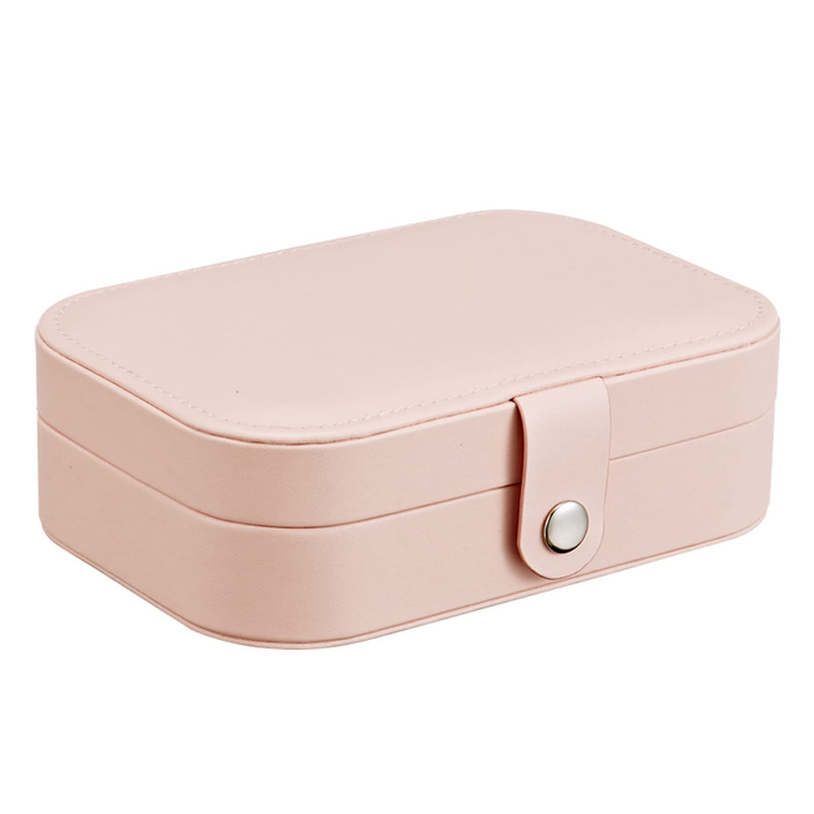 Christmas Tree Storage Box - Portable Jewelry Organizer & Travel Jewelry Case with Leather Exterior | Button & Ornament Storage | Perfect for Holiday Decor, Jewelry Display & Travel (Pink)