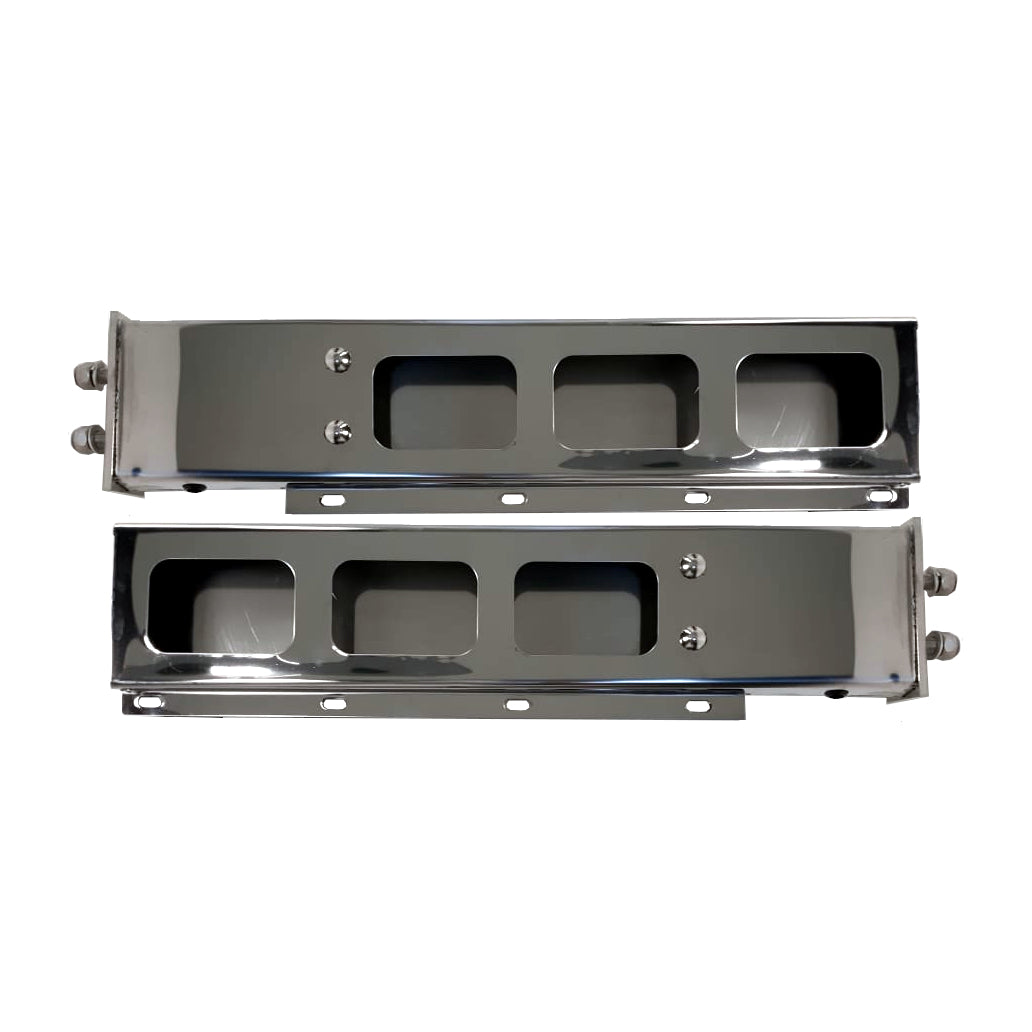 Fortpro 30 x 6 Spring Loaded Mud Flap Hanger with Rectangular Light Cutouts | Heavy Duty Truck Accessory for Off-Road & Commercial Vehicles | F247588