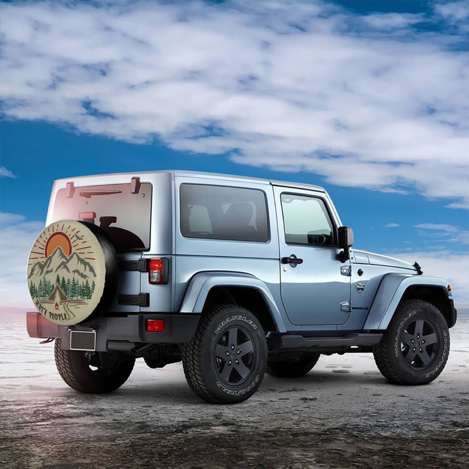 Universal Weatherproof Spare Tire Cover - Fits 15