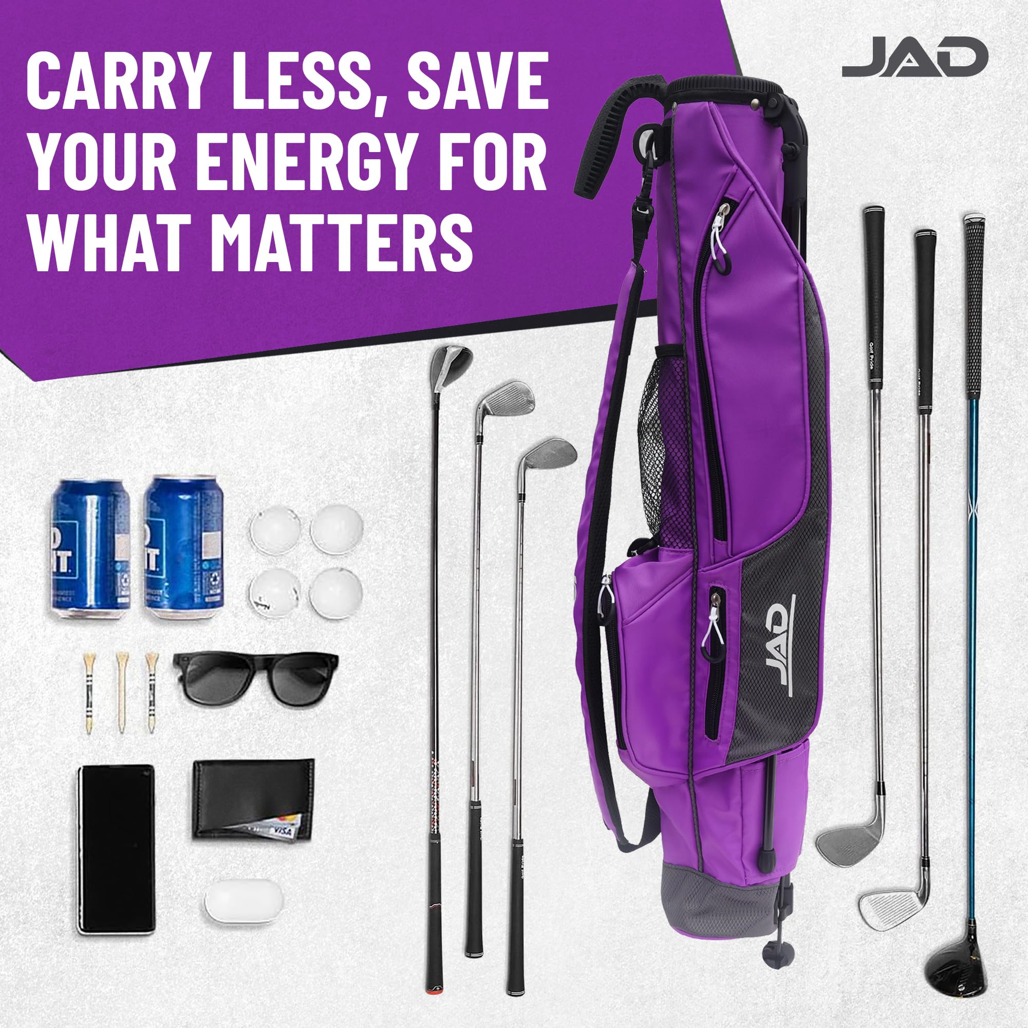 Premium Sunday Golf Stand Bag - Lightweight & Easy Carry for Men & Women | Perfect for Pitch n Putt