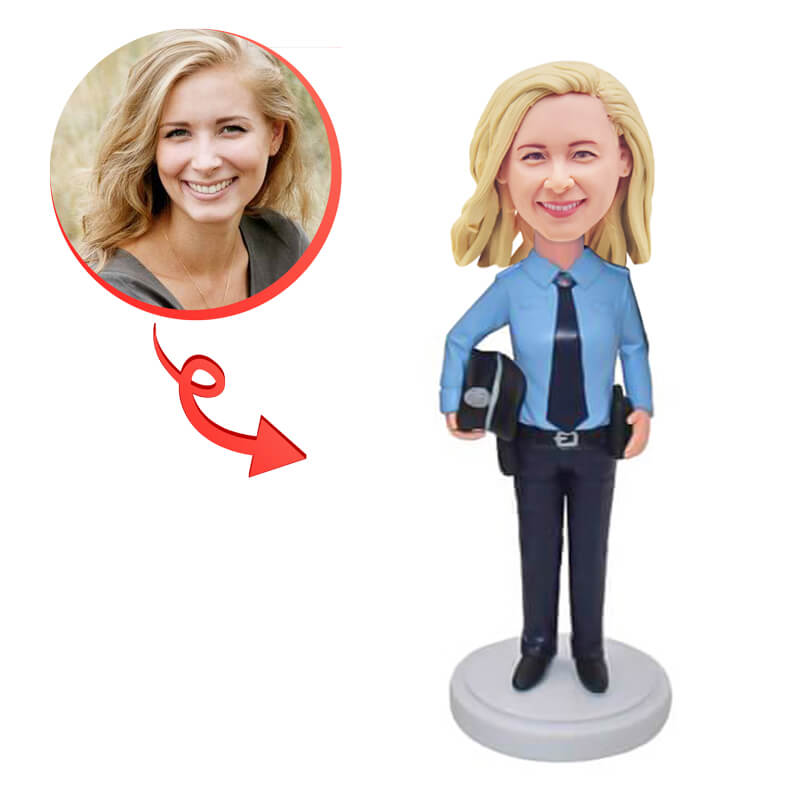 Custom Sheriff Cop Bobblehead - Personalized Law Enforcement Figurine for Office Desk, Gift for Police Officers & Collectors