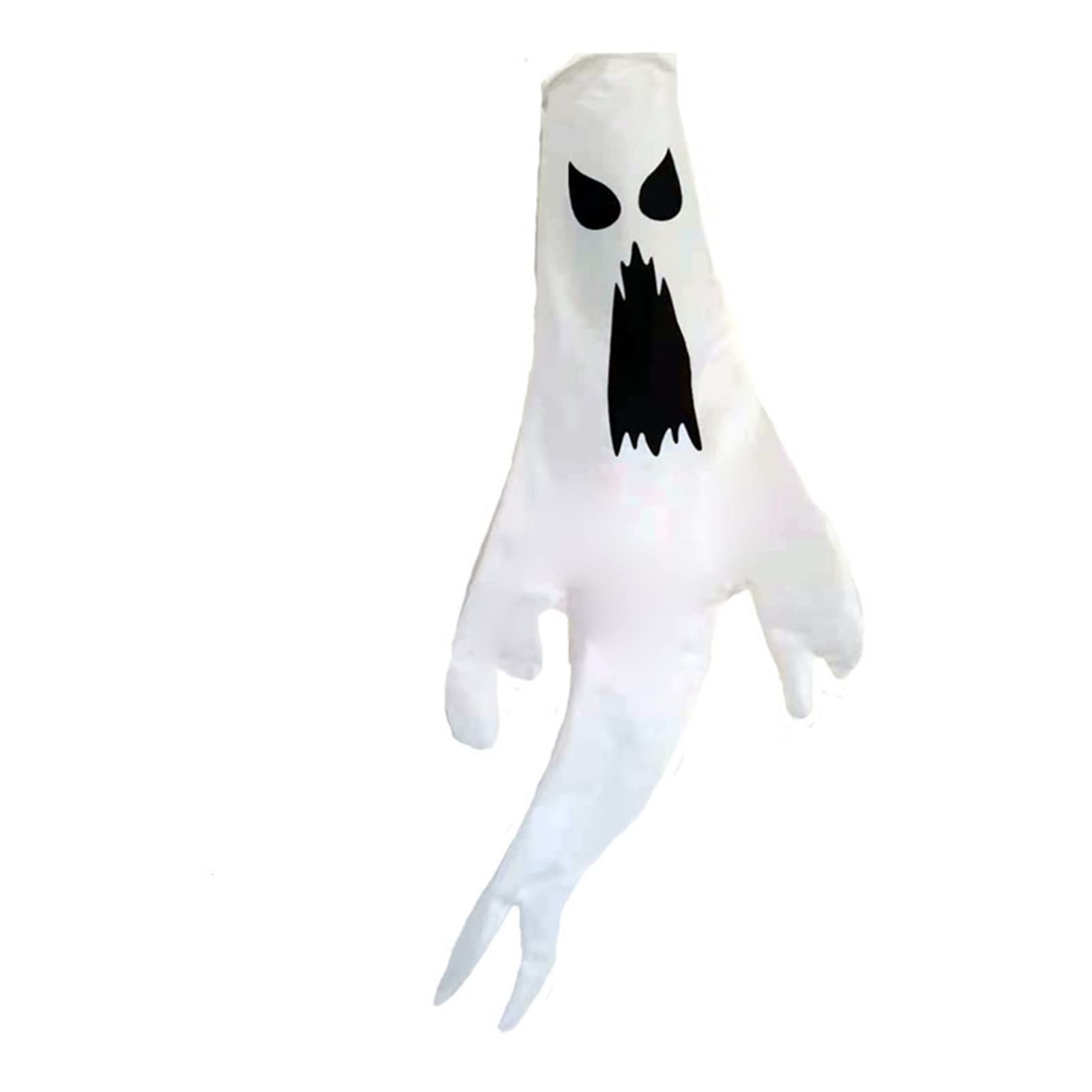 Halloween Decorations Outdoor - LED Ghost Windsock Hanging Decor for Yard, Tree & Party | Spooky Halloween Wind Sock with No Batteries Needed | Perfect for Front Porch, Garden & Halloween Party Decorating