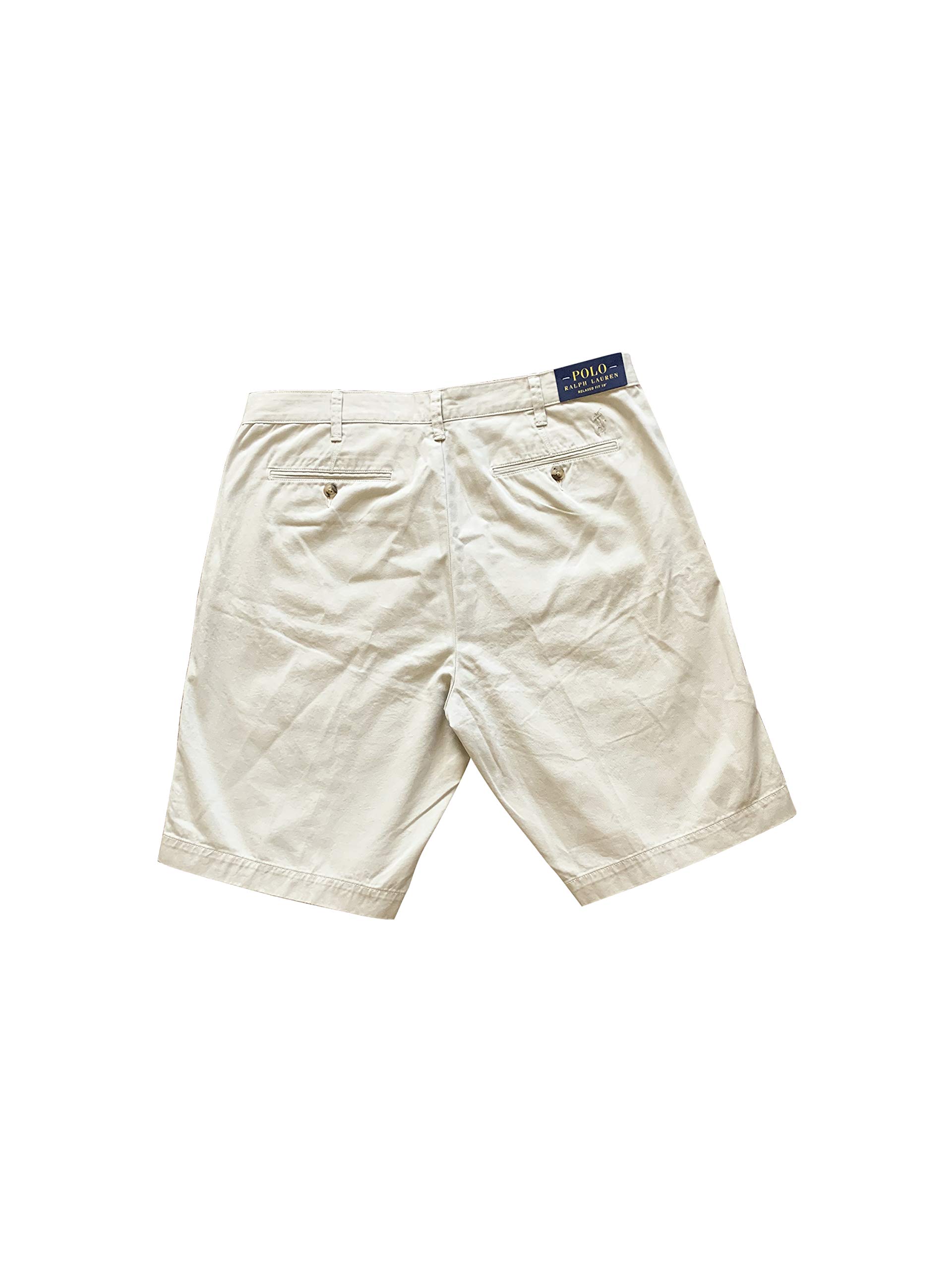 POLO RALPH LAUREN Men's Classic Fit Casual Khaki Chino Shorts - Beige Size 35 | Comfortable Summer Shorts for Outdoor Activities, Beach & Casual Wear