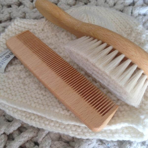 Baby Hair Comb - Soft Bristle Gentle Detangling Brush for Newborns & Toddlers - Perfect for Daily Hair Care & Styling at Home or On-the-Go