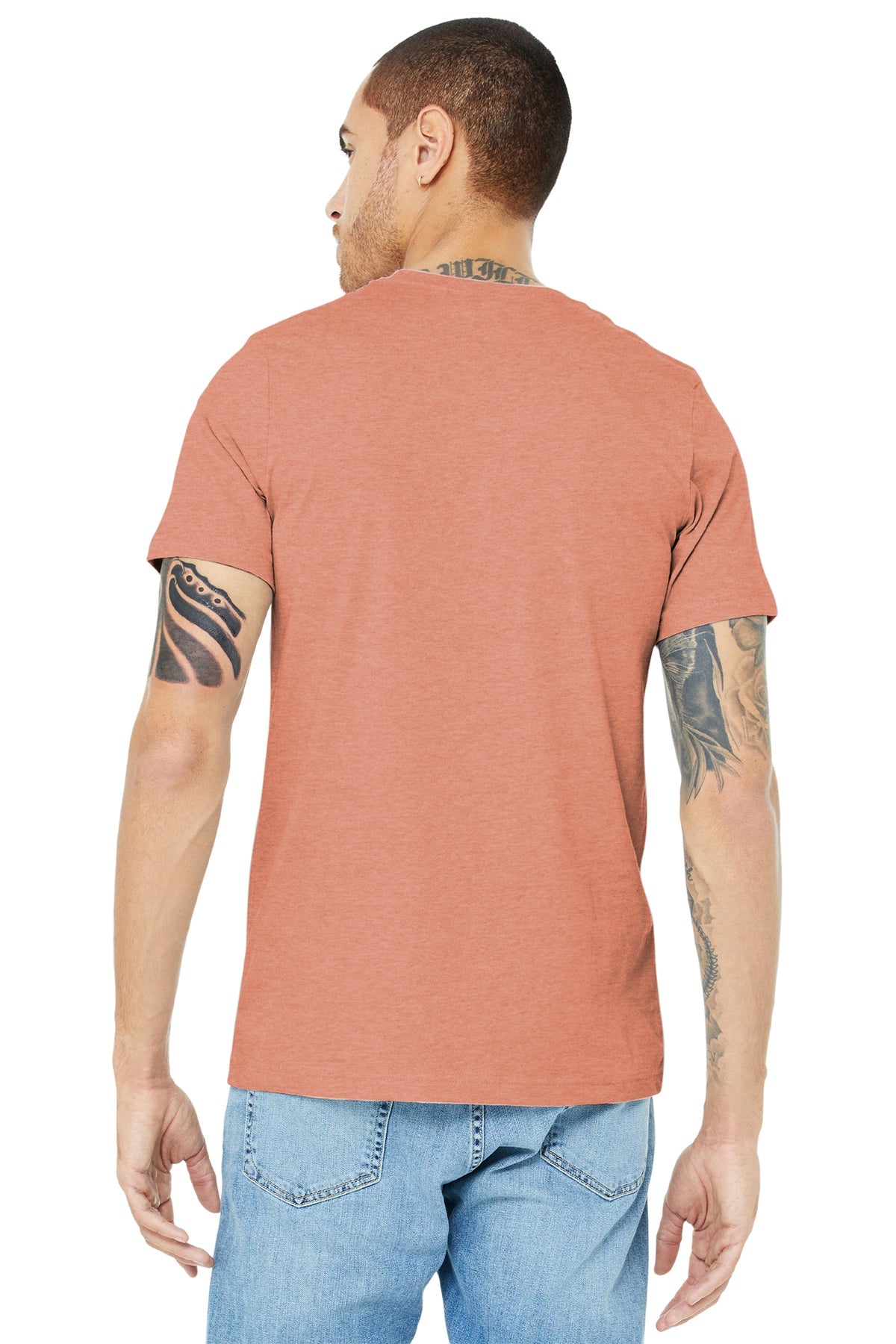 Bella Canvas Unisex Jersey T-Shirt - Heather Sunset Color, Soft Cotton Short Sleeve Tee for Men & Women - Perfect for Casual Wear, Gym & Everyday Outfits
