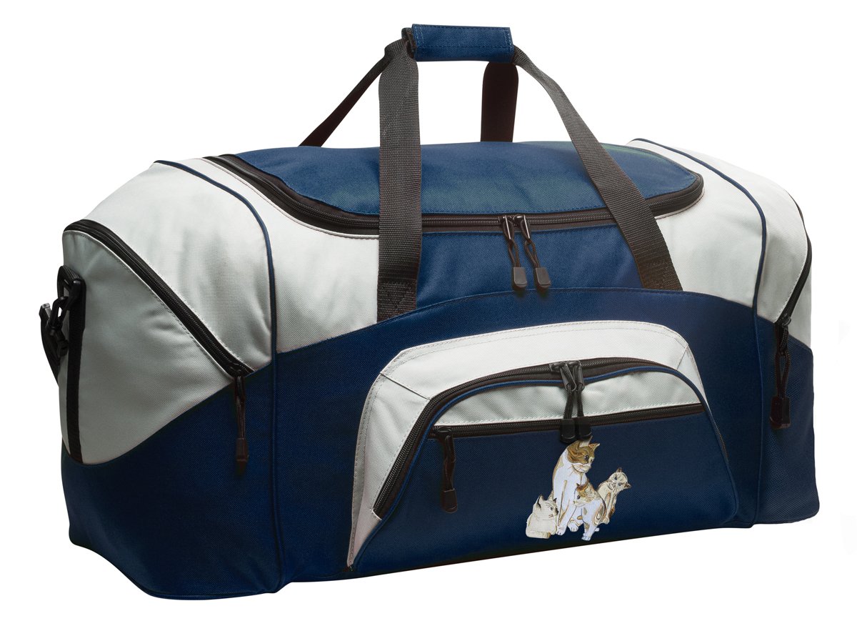 Stylish Large Cat Duffel Bag - Cute Kitten Gym Bag for Men & Women - Perfect for Travel, Workout & Weekend Getaways