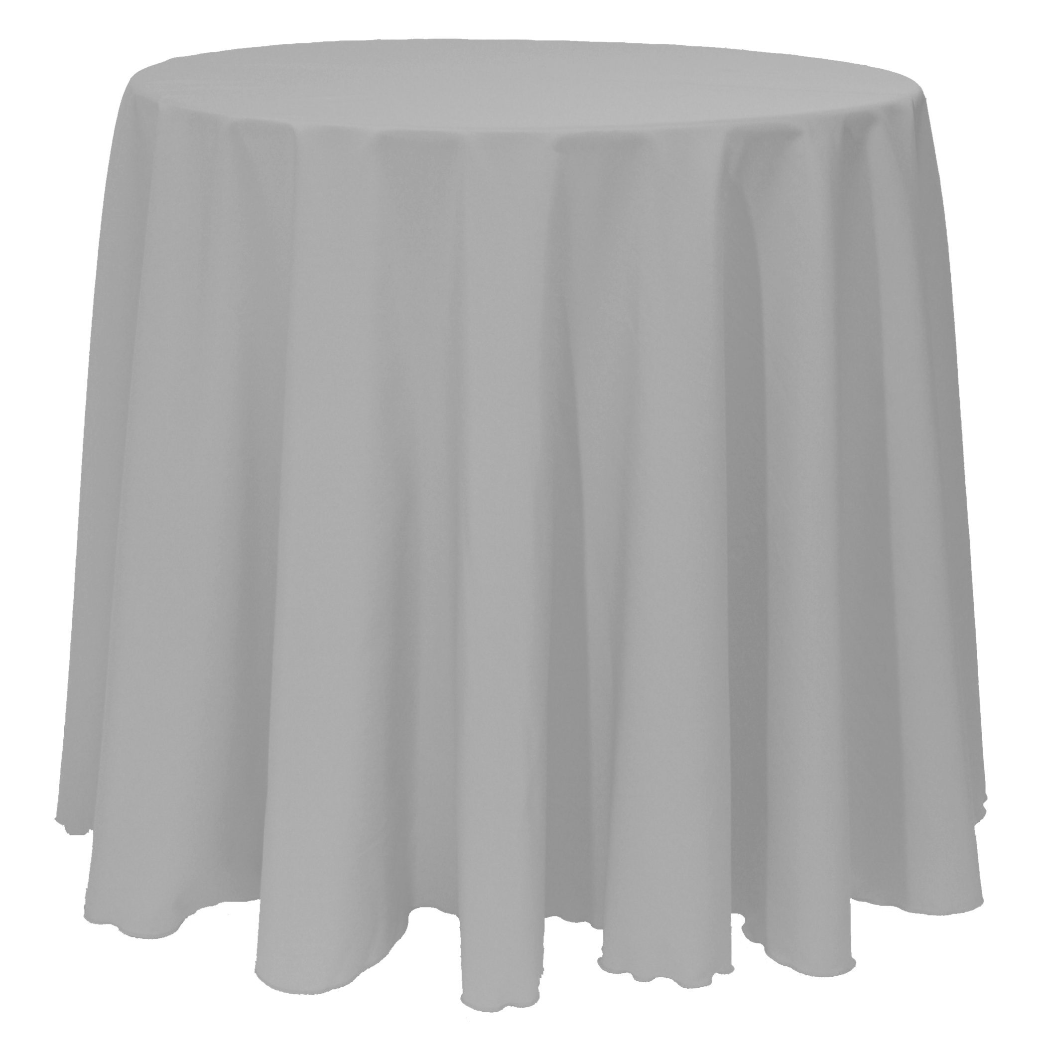 Premium 3-Pack 102-Inch Round Polyester Tablecloth - Wrinkle & Stain Resistant Silver Linen-Like Table Cover for Weddings, Parties & Formal Dining
