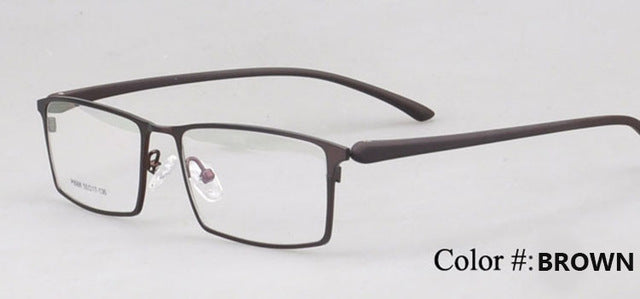 Premium Alloy Frame Eyeglasses for Men - Business Style Full Frame 9068 | Lightweight & Durable for Office, Reading & Daily Wear