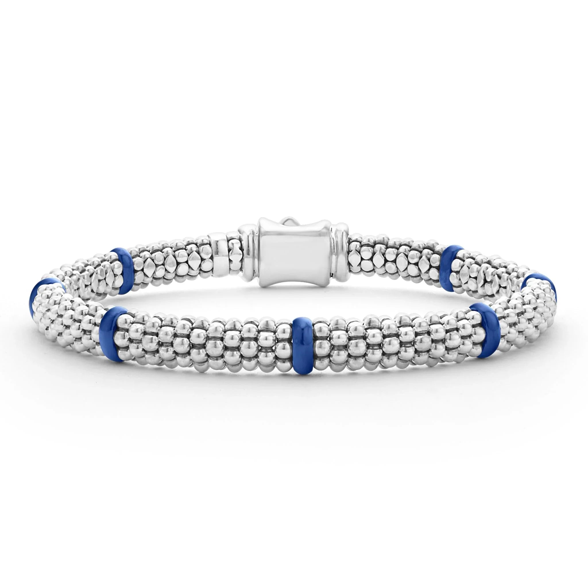 Elegant 6mm Ceramic Station Caviar Bracelet for Women - Perfect for Parties, Weddings & Everyday Wear