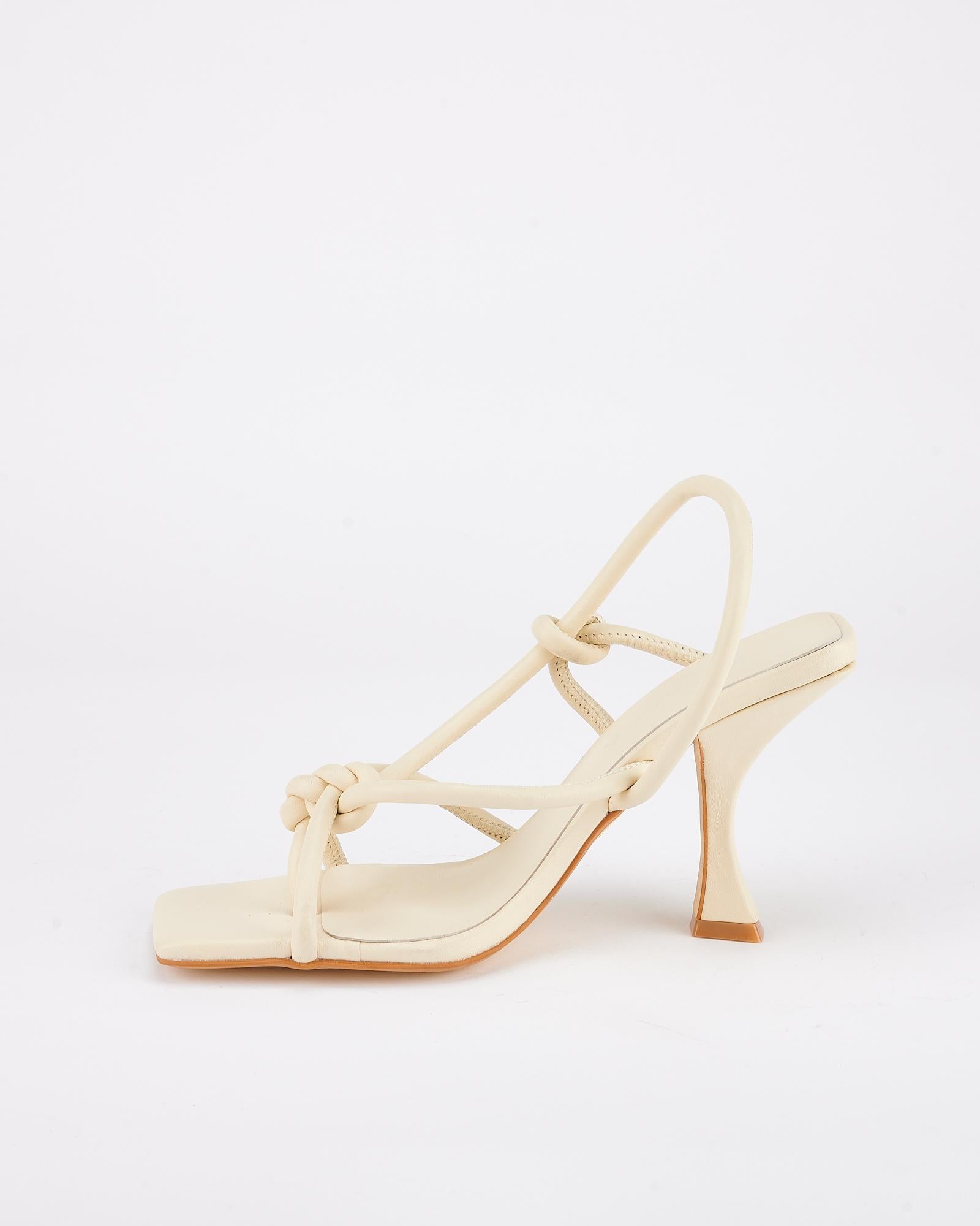 Bianca Women's Chunky Block Heel Sandals in Off-White | Comfortable & Stylish for Weddings, Parties & Summer Outfits