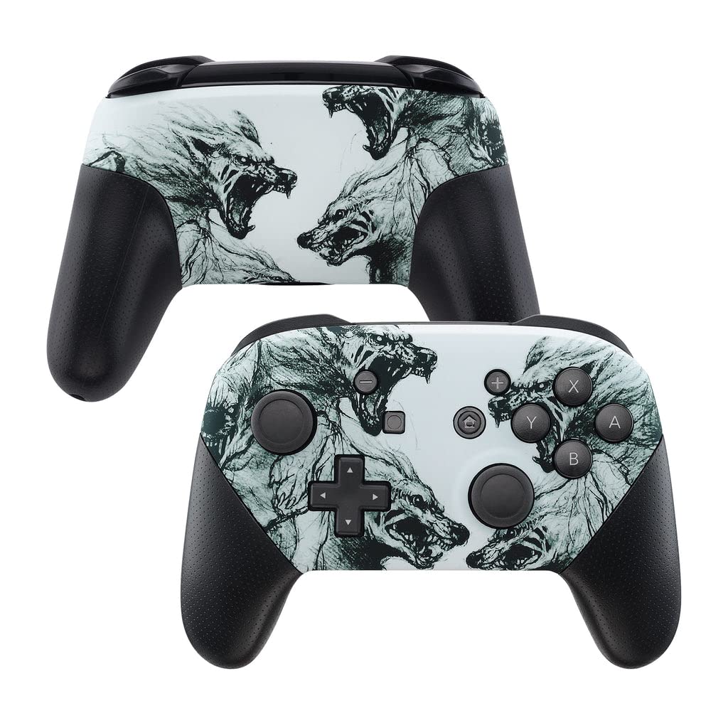 MODDEDZONE Wolf Custom Wireless Pro Controller for Nintendo Switch - Unique Animal Design, Ergonomic Grip, Motion Controls - Perfect for Gaming, Streaming & Competitive Play