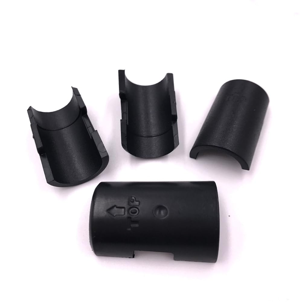 6 Pack Black Wire Shelf Clips - 1 Inch Post Shelving Lock Clips - Durable Plastic Shelf Sleeves Replacement for Wire Shelving Systems (6 Pairs) - Perfect for Garage, Pantry & Closet Organization