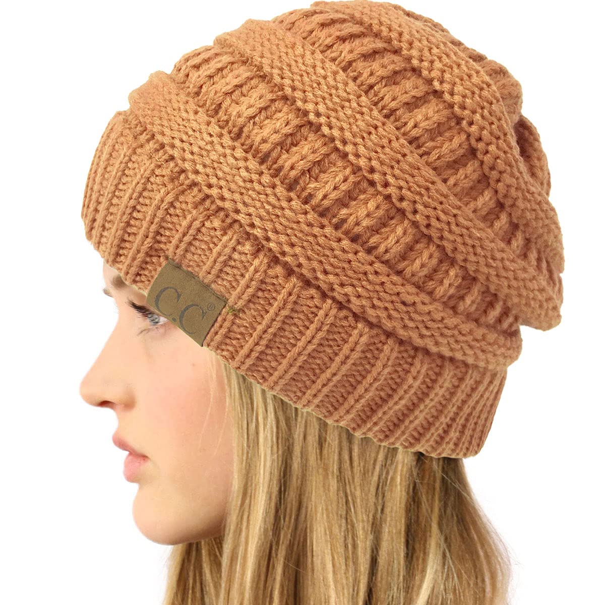 Trendy Chunky Cable Knit Beanie Hat for Women & Men - Stretchy Winter & Fall Warm Hat - Perfect for Skiing, Snowboarding & Outdoor Activities