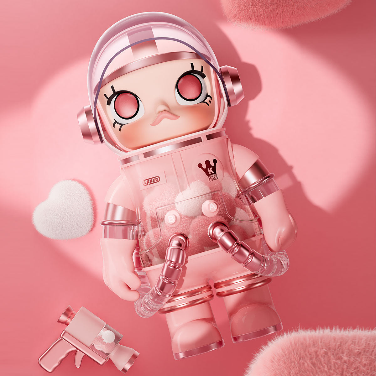 POP MART MEGA Space Molly 400% SMITTEN LOVE Collectible Vinyl Figure - Limited Edition Art Toy for Display & Decoration - Perfect for Home Office Shelf, Anime Lover Gift, and Pop Culture Collectors
