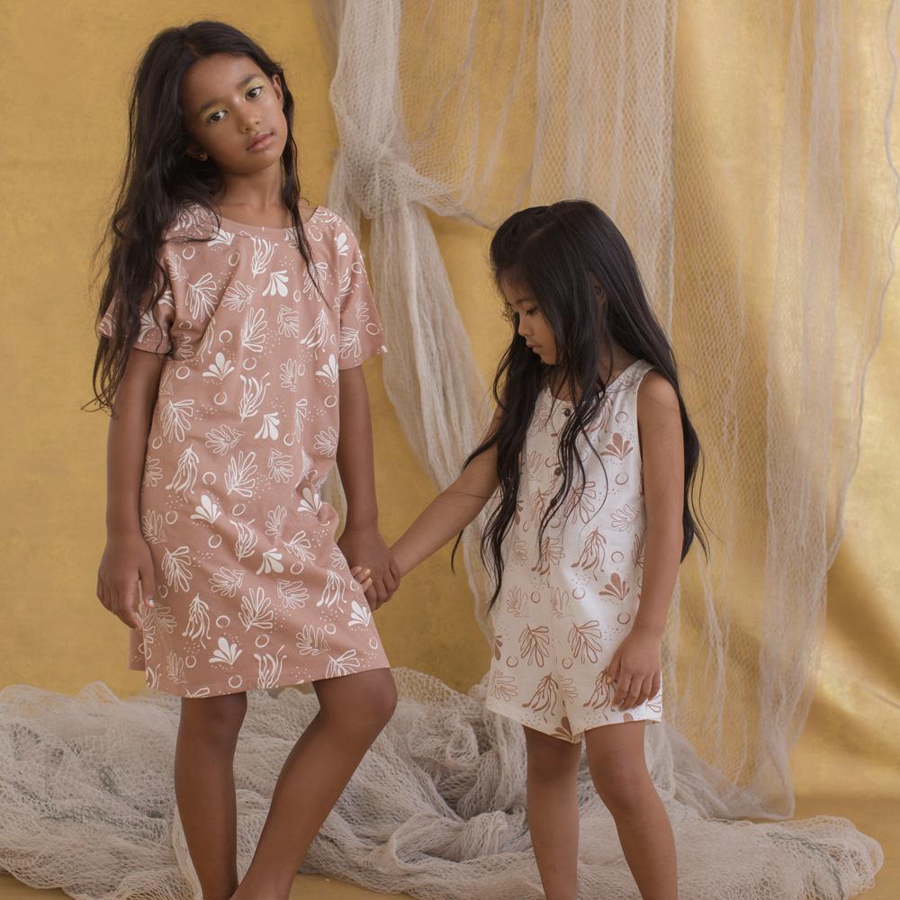 Coral Nights Mocha Tee Lounge Dress - Soft Casual Sleepwear for Women, Comfortable Loungewear for Home & Travel | Perfect for Relaxing, Yoga, and Cozy Evenings
