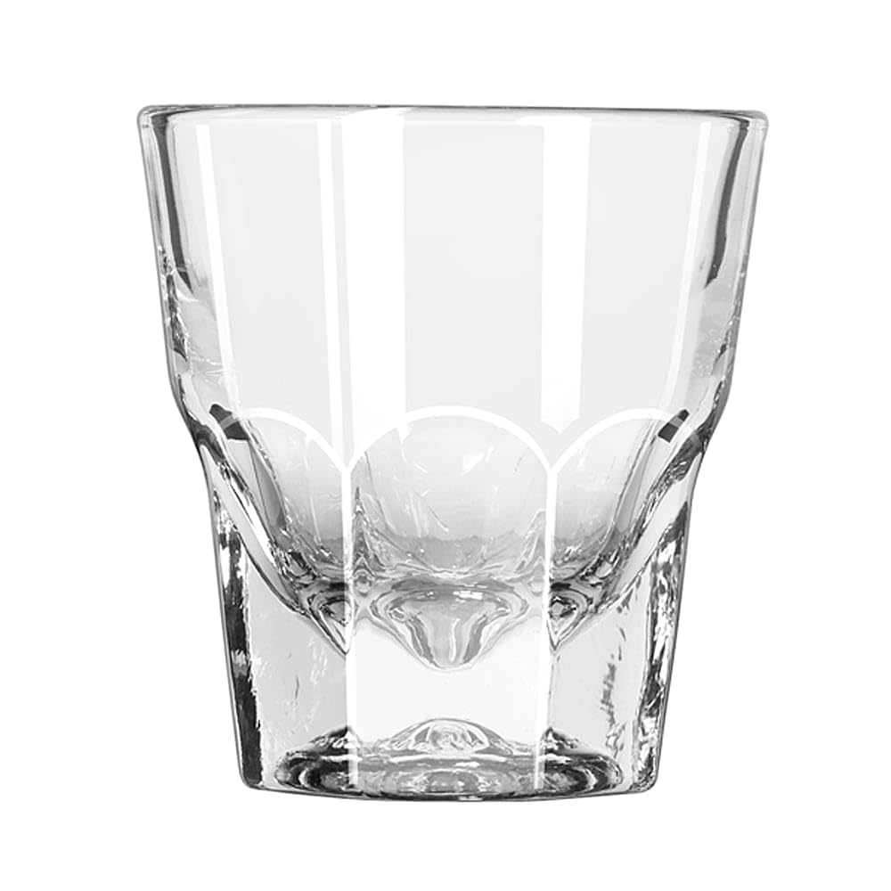 DuraTuff Gibraltar Rocks Glass - 4.5 Ounce Whiskey Glass Set of 4 - Heavy Duty Barware for Scotch, Bourbon & Cocktails - Perfect for Home Bars, Parties & Gifts