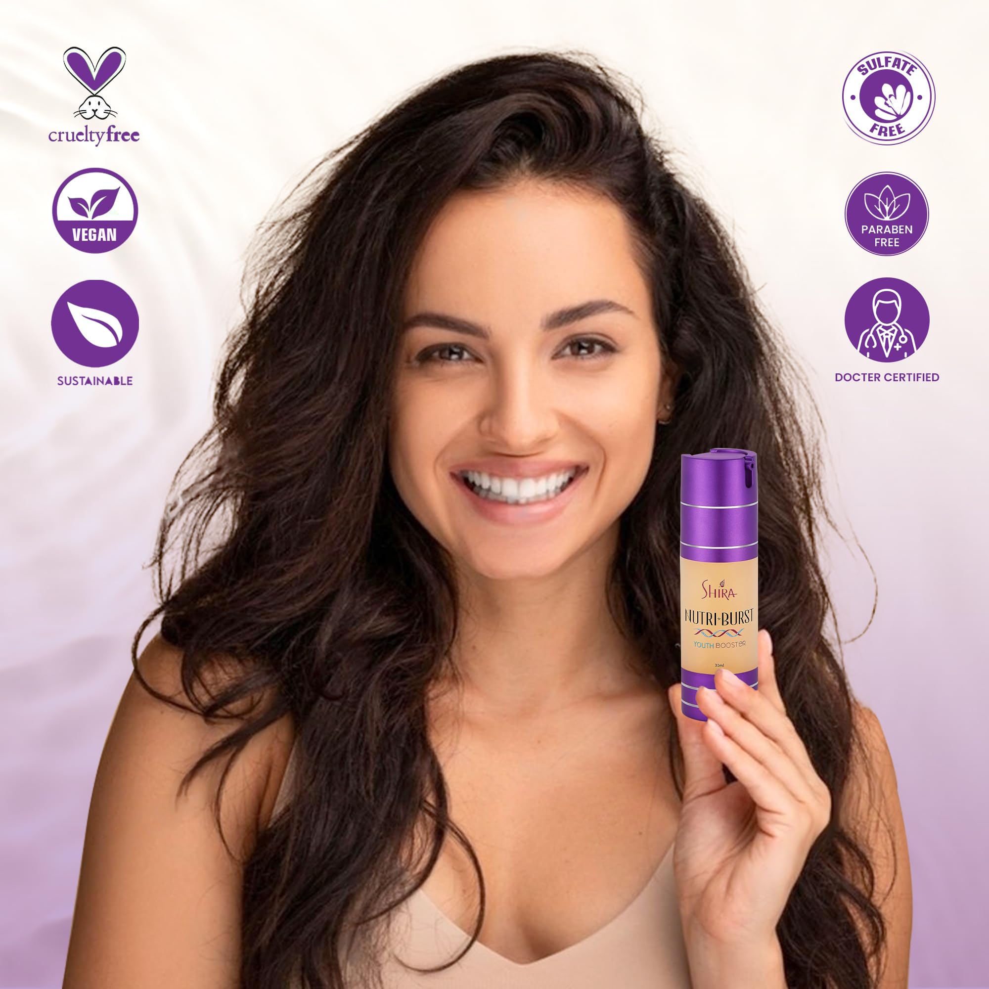 Shira Nutriburst Youth Booster Serum 30ml - Vitamin E & Hyaluronic Acid Face Serum for Damaged Skin, Retinol & Collagen Peptides for Skin Firming & Anti-Aging - Perfect for Night Routine & Daily Skincare Regimen