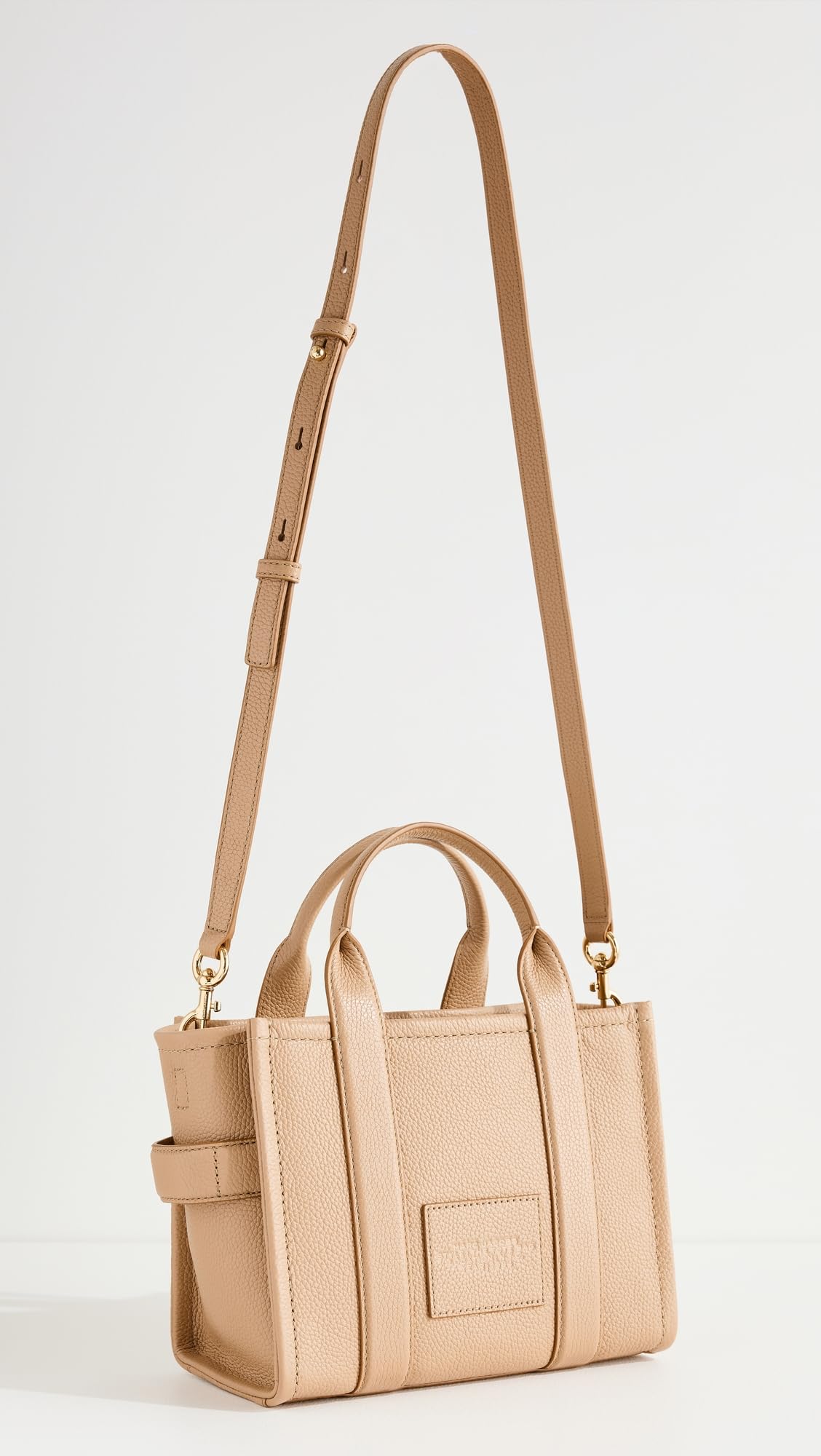 Marc Jacobs Women's The Small Tote Bag in Camel Tan - Stylish Leather Crossbody Purse for Work, Travel & Everyday Use