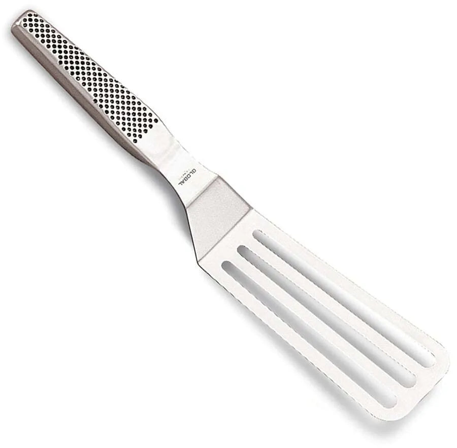 Premium Stainless Steel Global Offset Slotted Spatula - Professional Kitchen Tool for Flipping Pancakes, Burgers & Eggs - Ideal for Grilling, Cooking & Baking