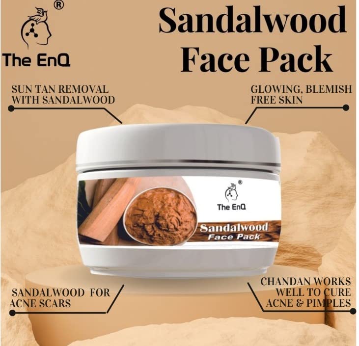 Organic Pure Sandalwood Face Pack for Glowing Skin - Natural Ayurvedic Facial Mask for Acne, Dark Spots & Anti-Aging - Perfect for Spa Day & Self-Care Routine