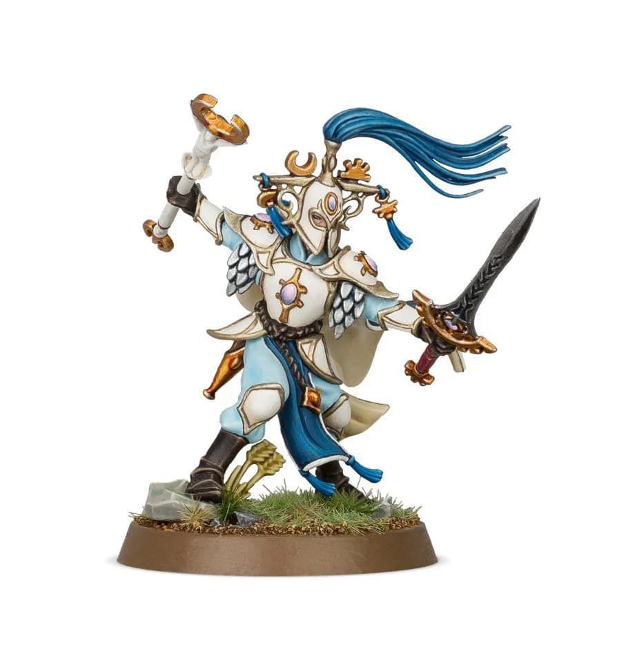 Age of Sigmar Lumineth Realm Lords Scinari Loreseeker Miniature - High Elf Wizard Model for Warhammer Tabletop Gaming & Fantasy Battles