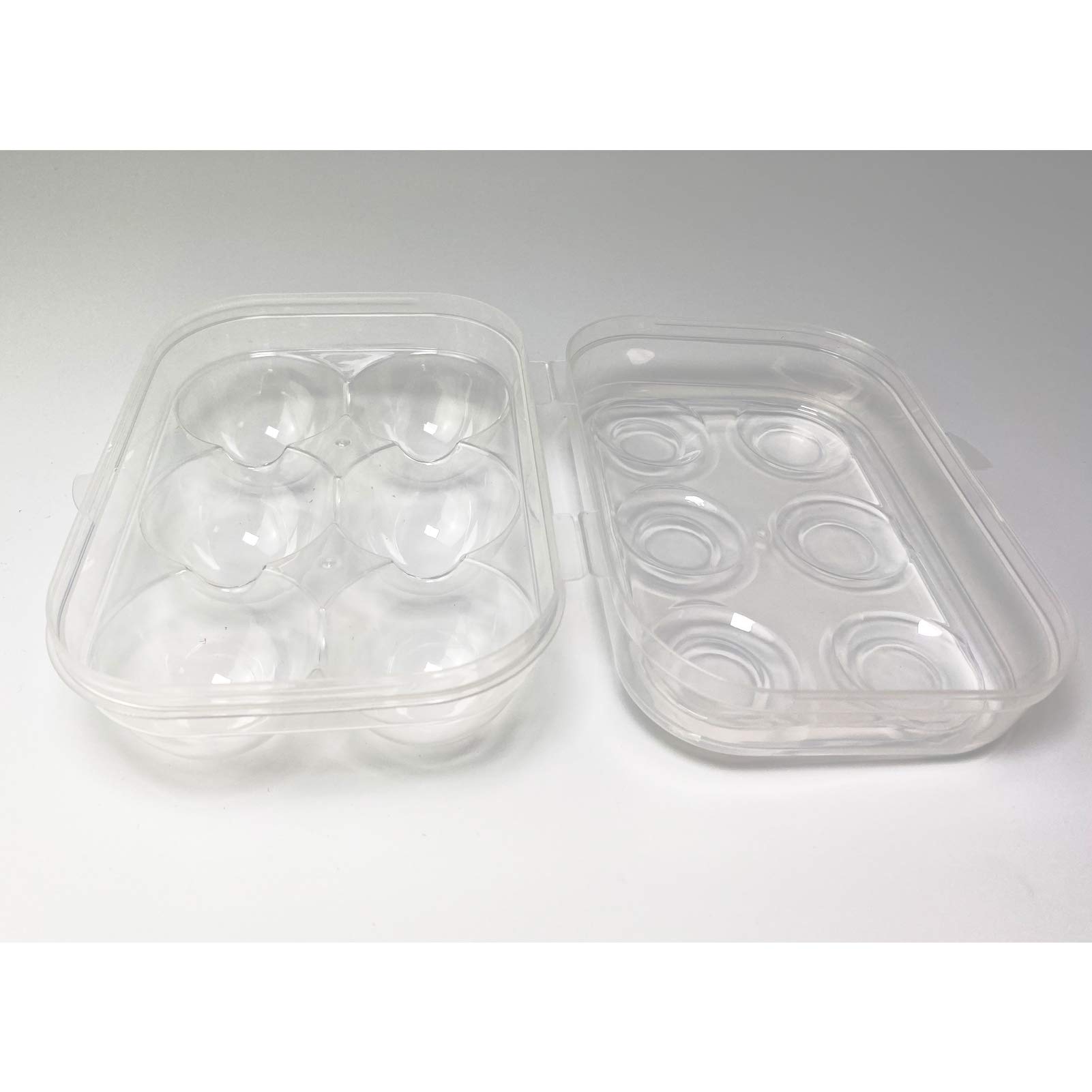 JAMOR 6 Grid Egg Storage Container - Portable Refrigerator Crisper Box for Fresh Egg Protection, Travel & Camping - Perfect for Picnics, Kitchen & Outdoor Adventures (White)