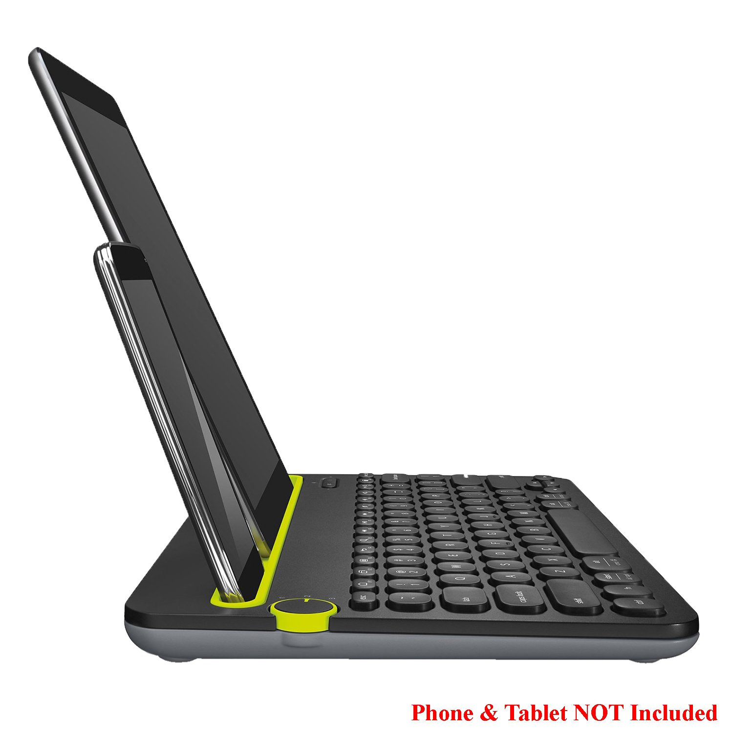 Logitech K480 Multi-Device Bluetooth Keyboard - Wireless QWERTY Layout for Computer, Tablet & Smartphone - Compatible with Windows, Mac, iOS, Android - Black (Renewed) - Perfect for Home Office, Remote Work & Multi-Tasking
